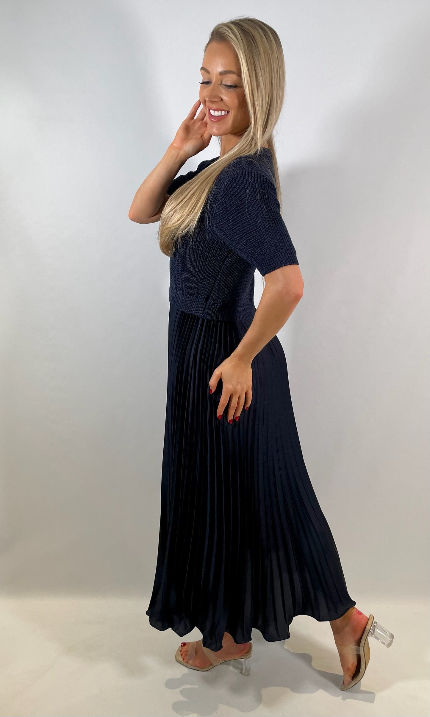 Libby satin bottom dress