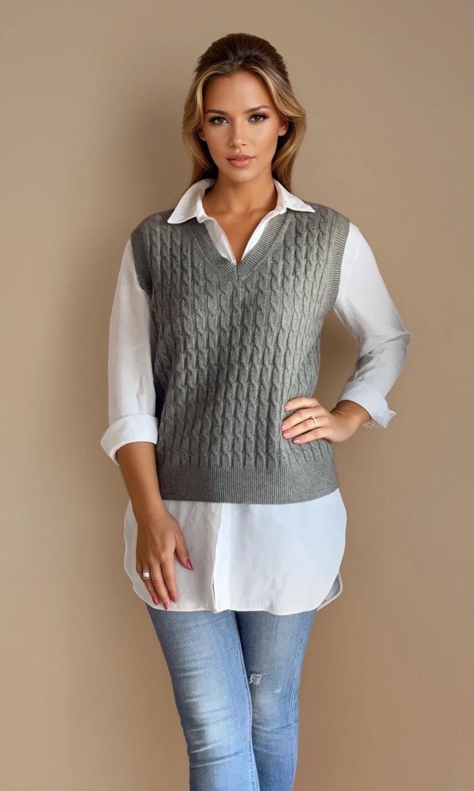 Tessa Knitted Cable Tank Top