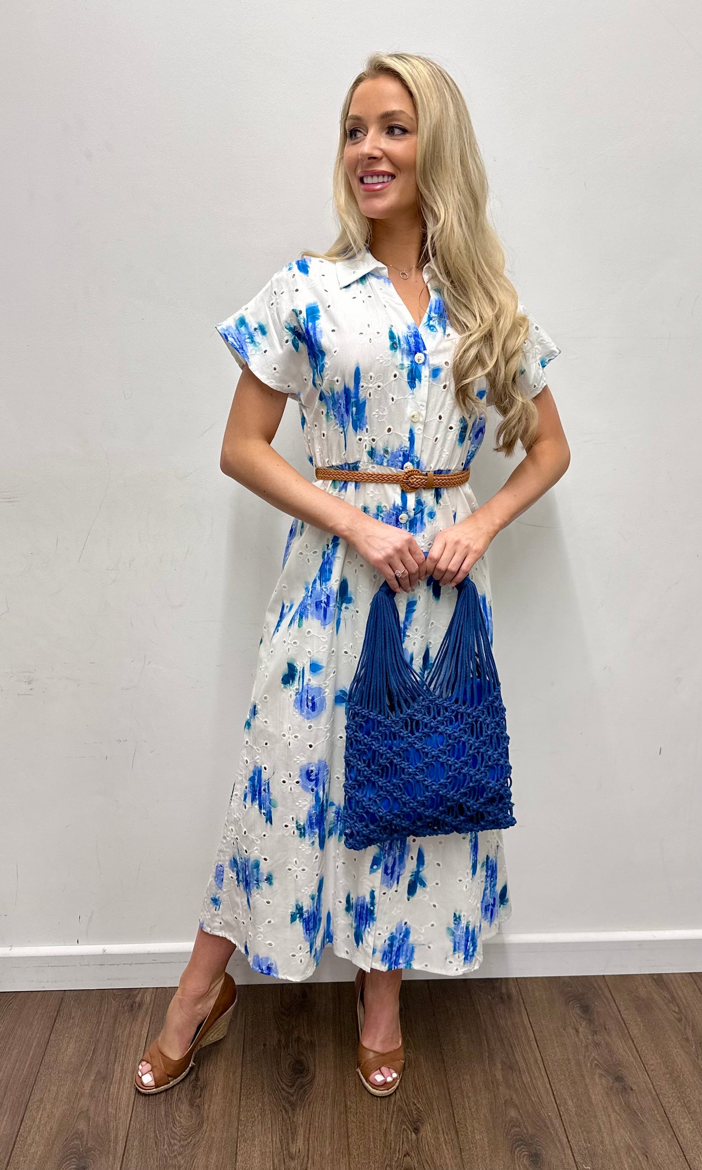 Jasmine Embroidered Print Dress