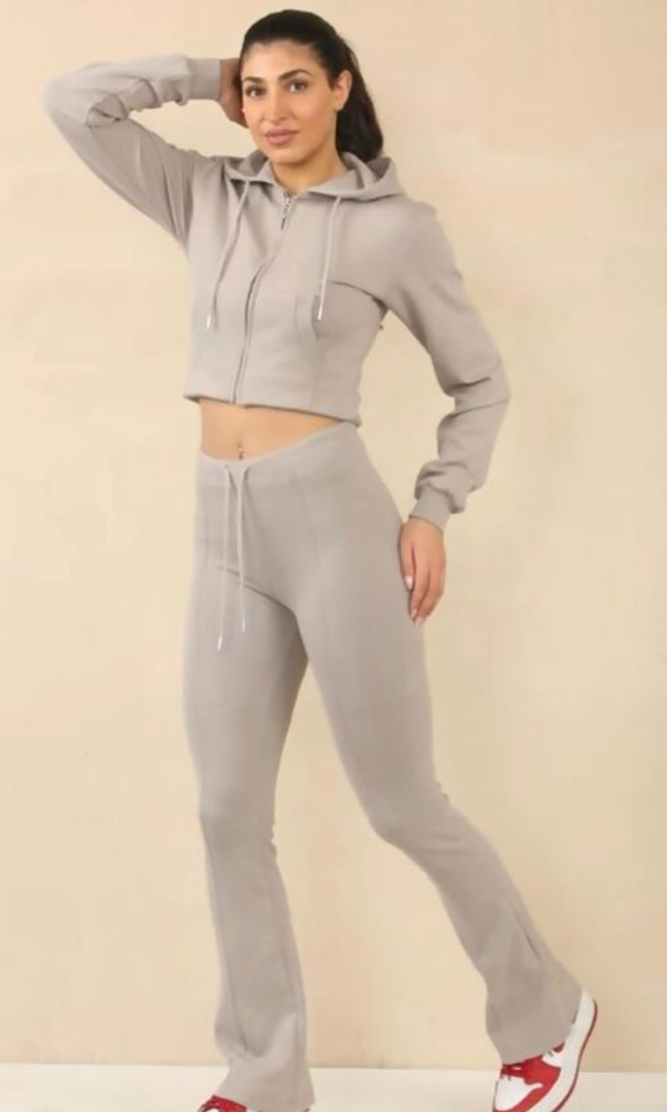 Zip Hoody with Bell bottom Lounge set (10051)