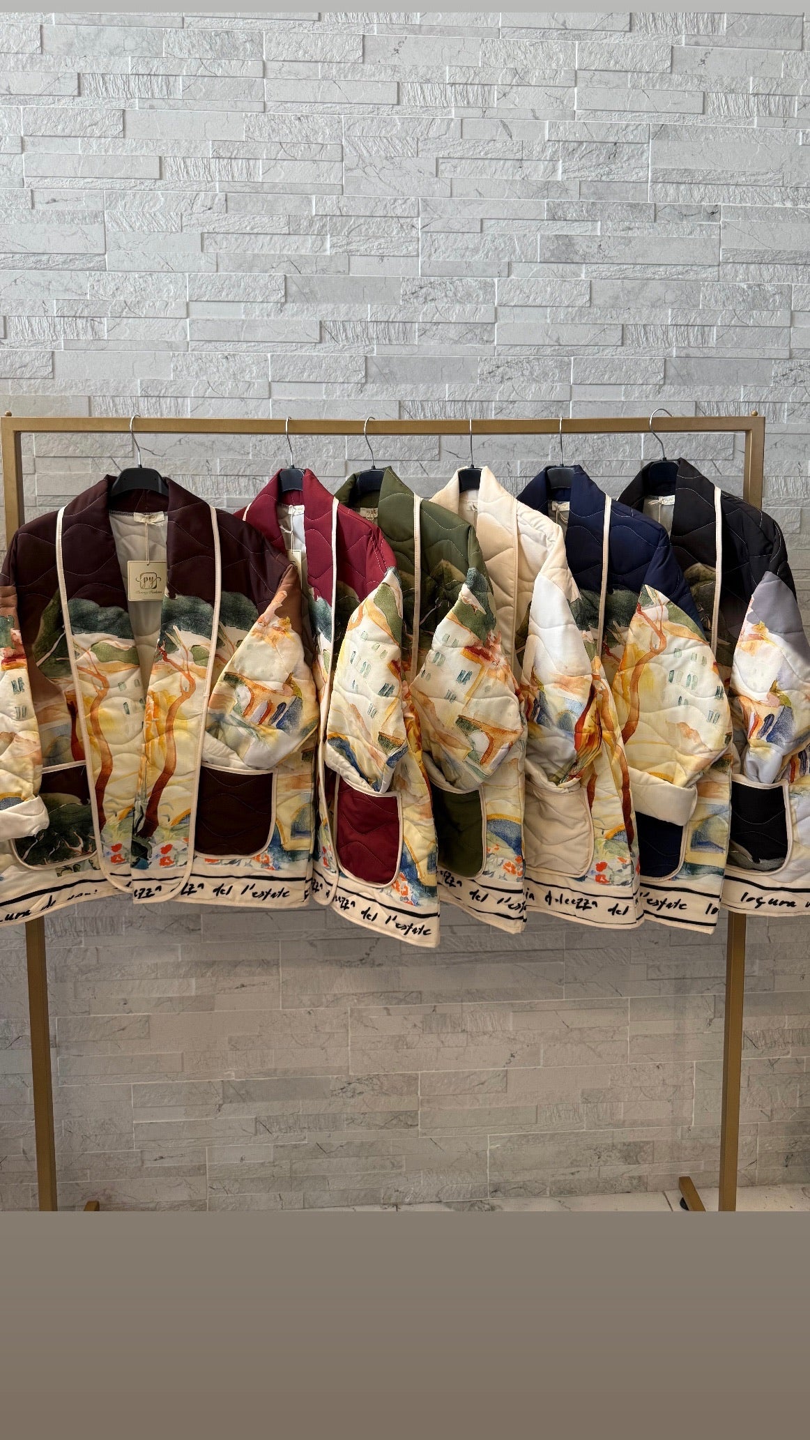 Landscape padded jacket
