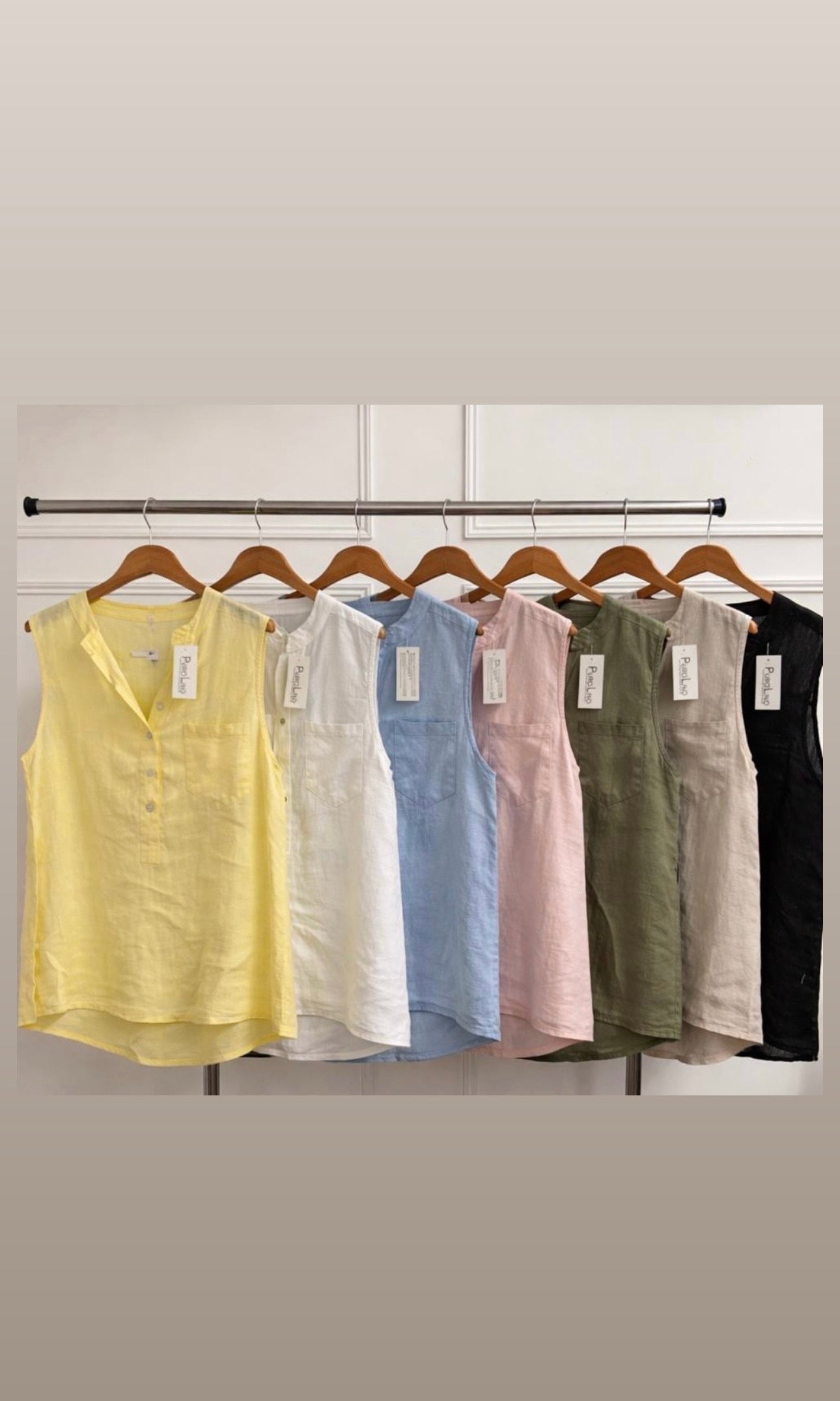 Elsa Linen s/less shirt