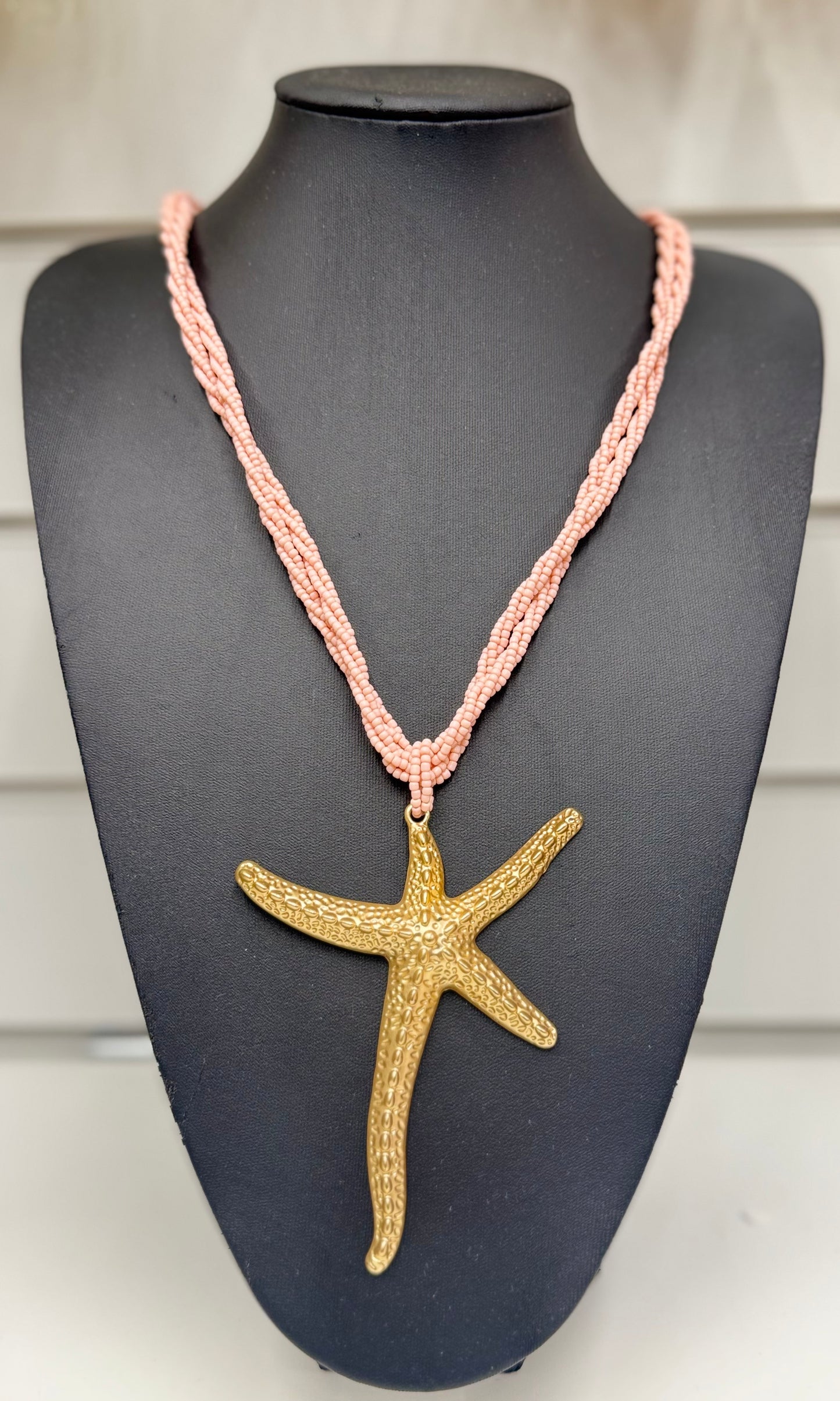 Starfish long necklace