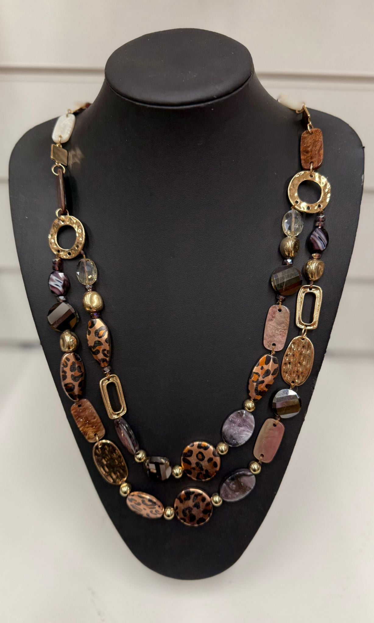 Leopard print necklace