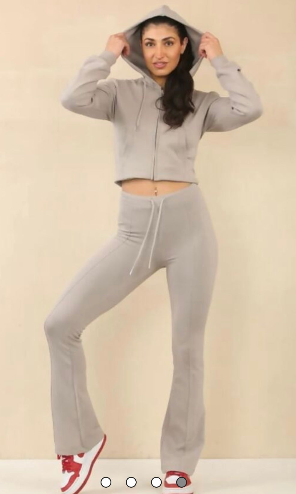Zip Hoody with Bell bottom Lounge set (10051)