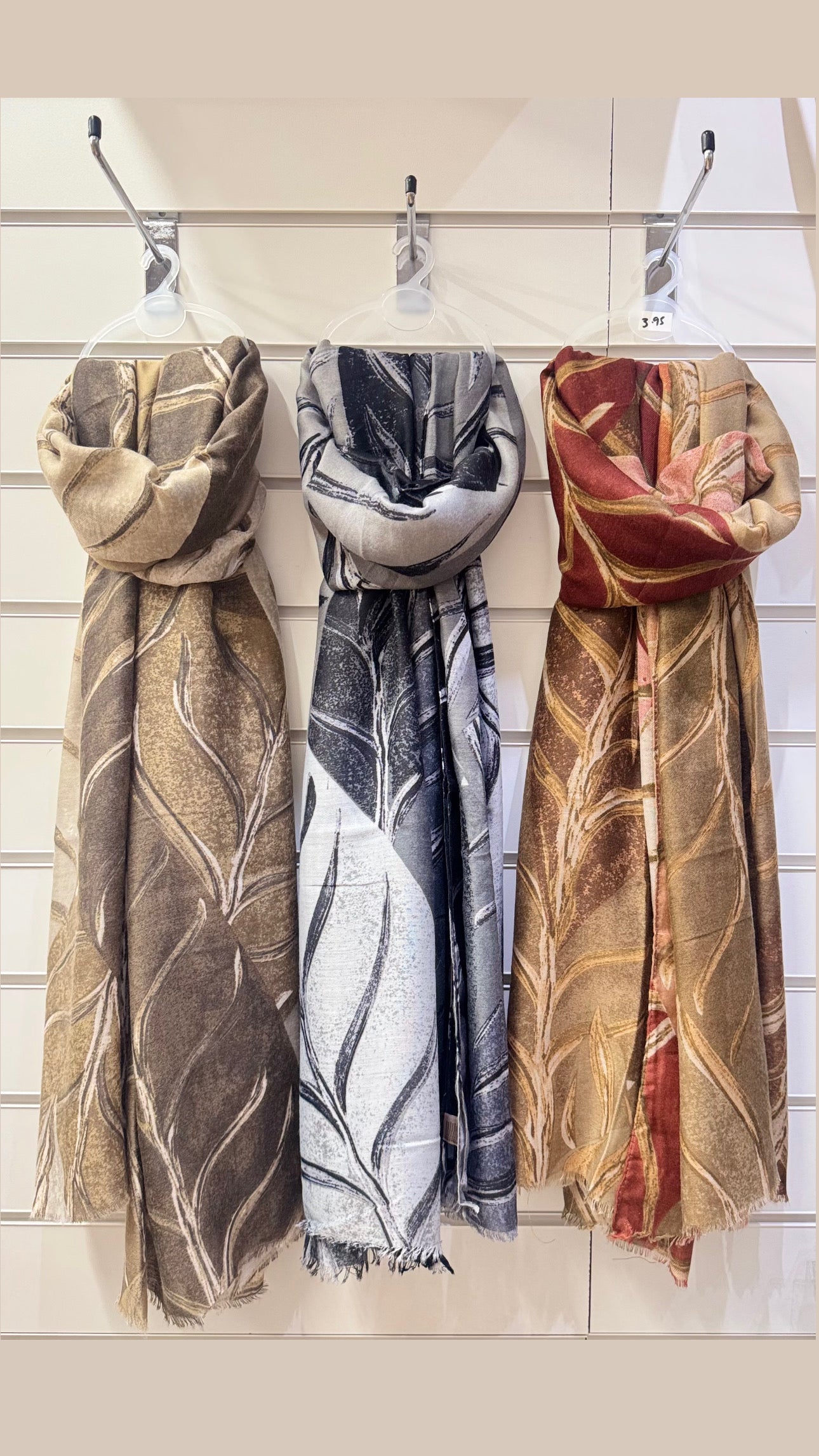 Branch print scarf