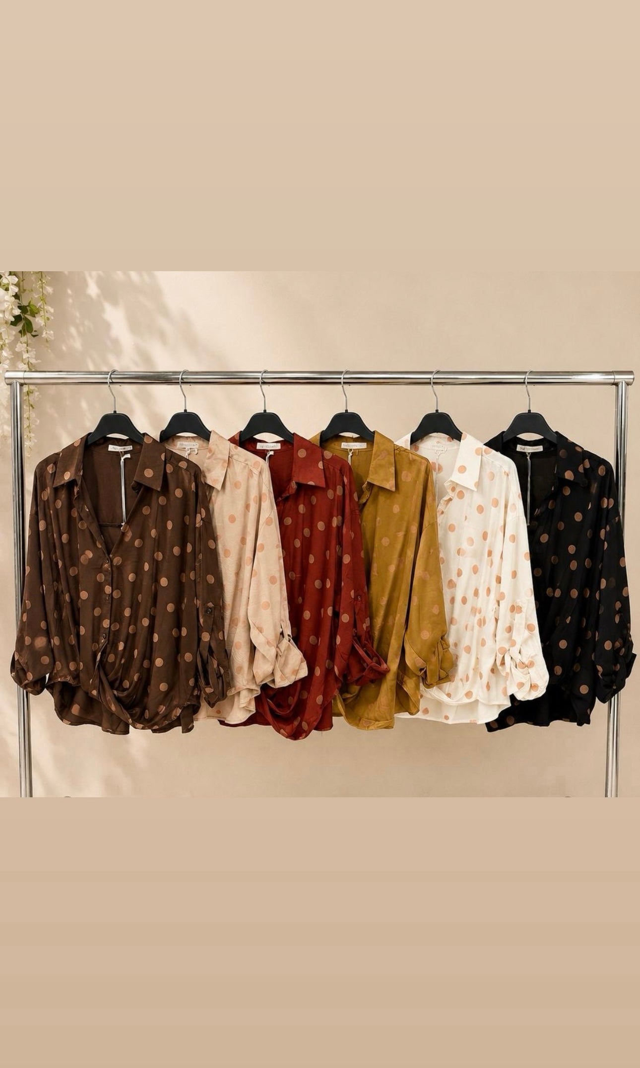 Saskia Twist Polka Dot Shirt
