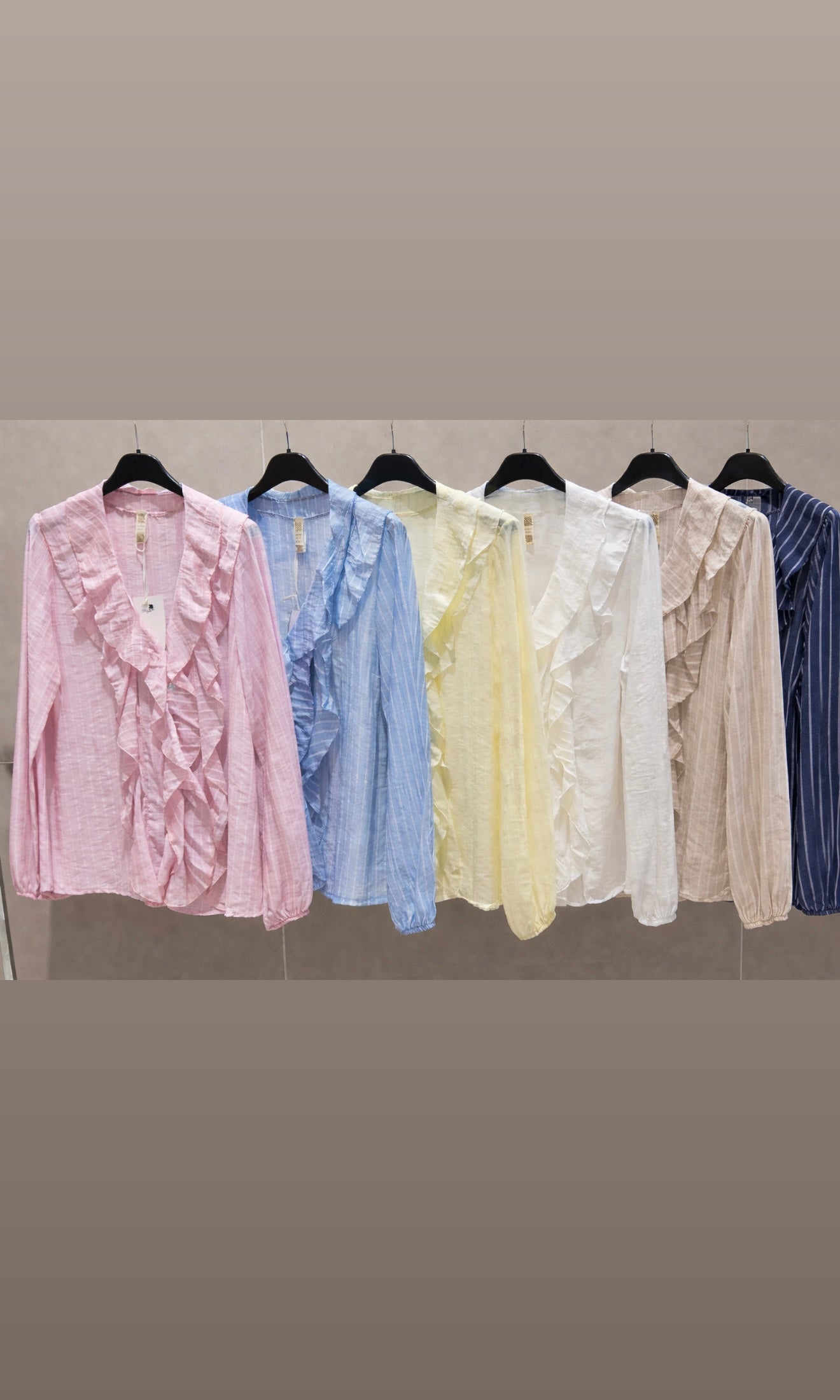 Willow Pinstripe Ruffle Shirt