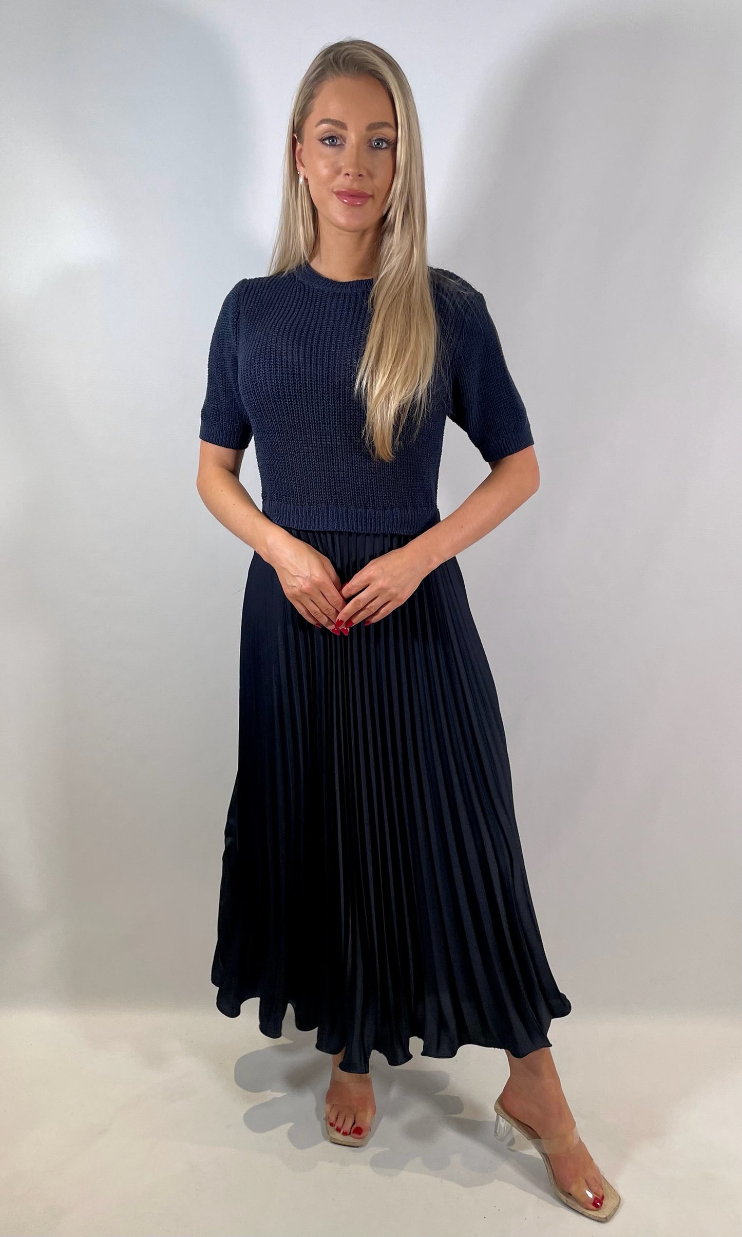 Libby satin bottom dress