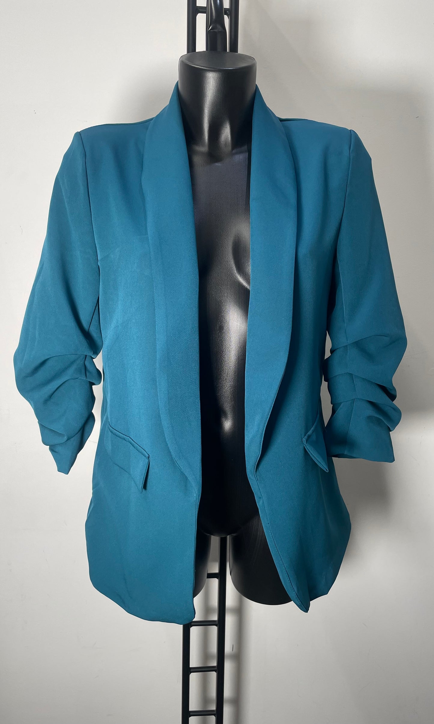 Ruched Sleeved Oversized Blazer