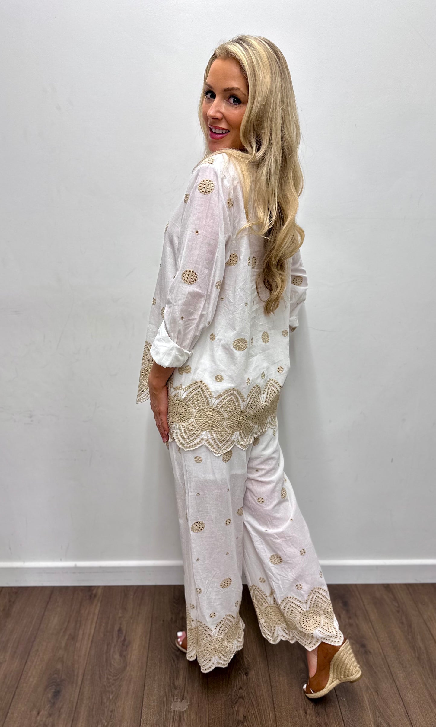 Sofia embroidered co-ord
