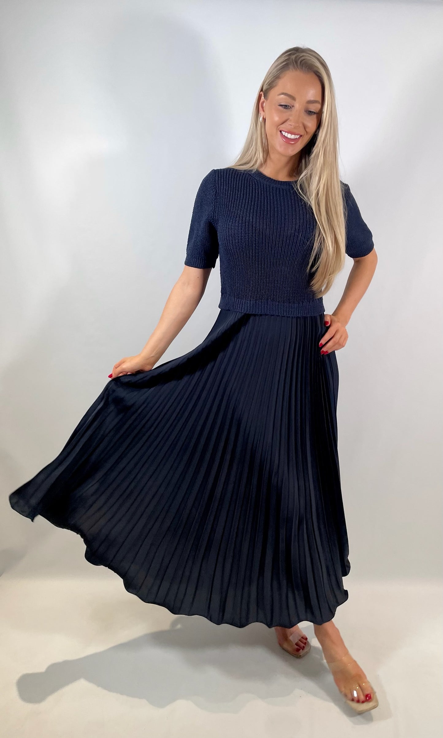 Libby satin bottom dress