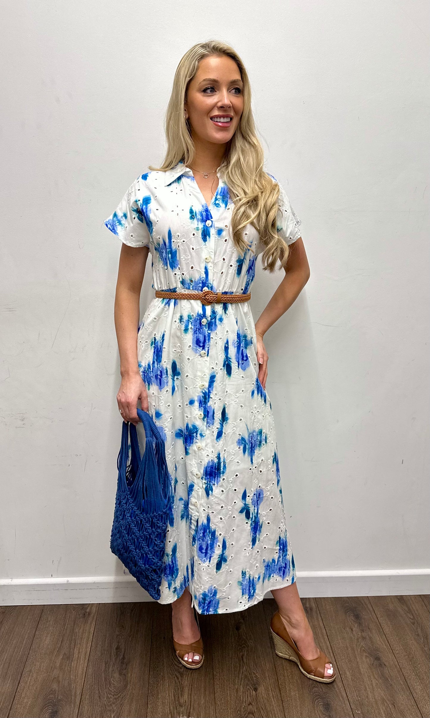 Jasmine Embroidered Print Dress