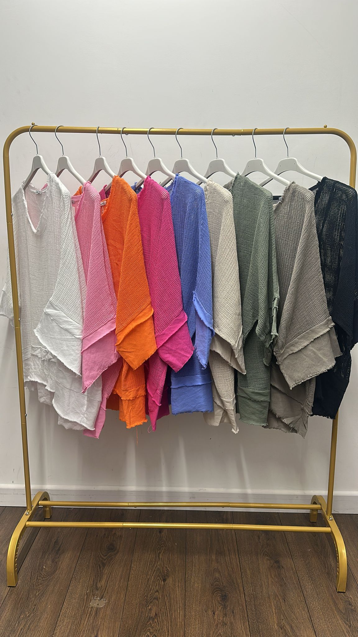 Mesh Overlay Linen Top