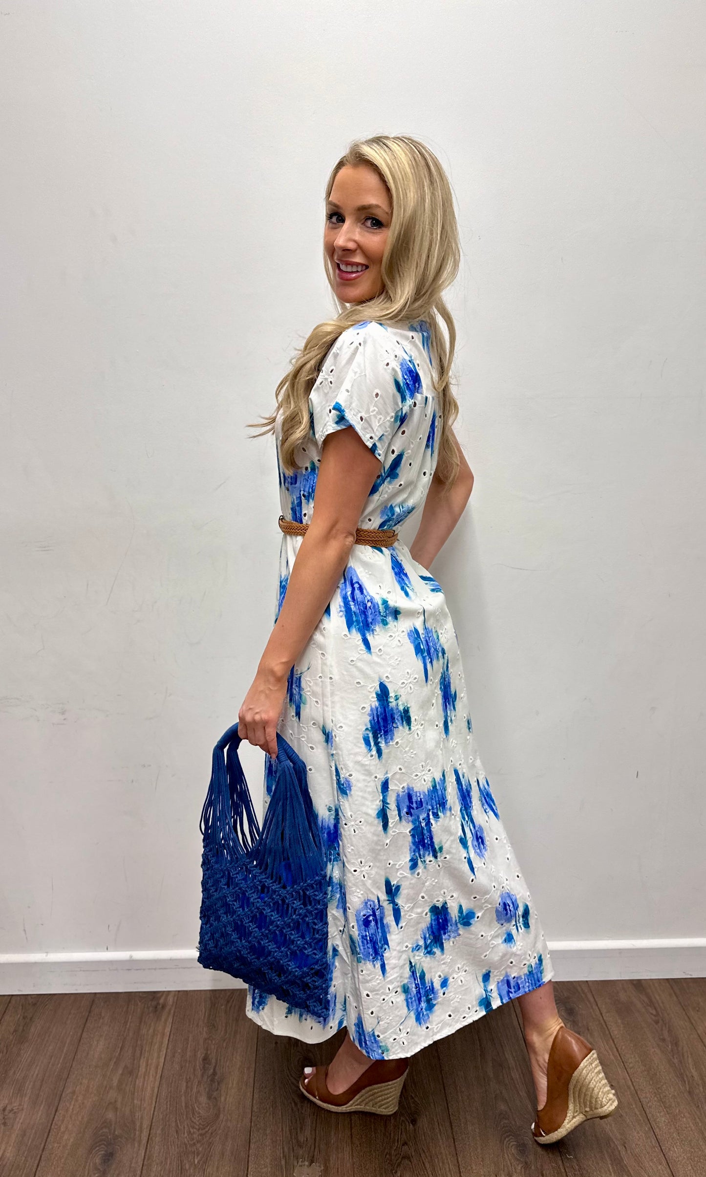 Jasmine Embroidered Print Dress