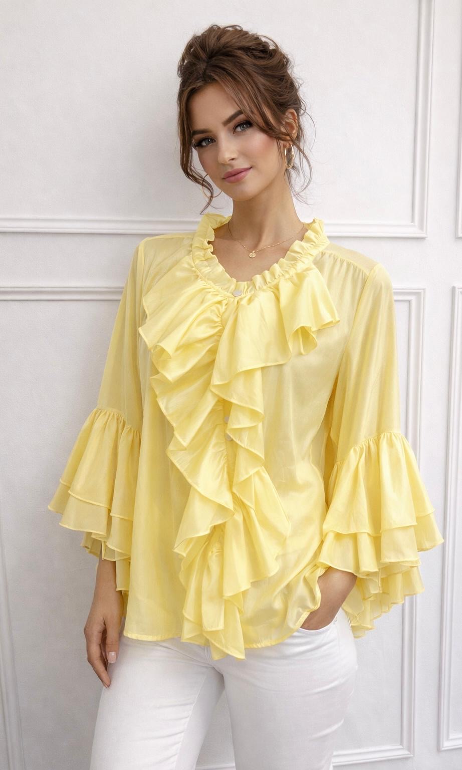 Fable Ruffle Tencel Blouse