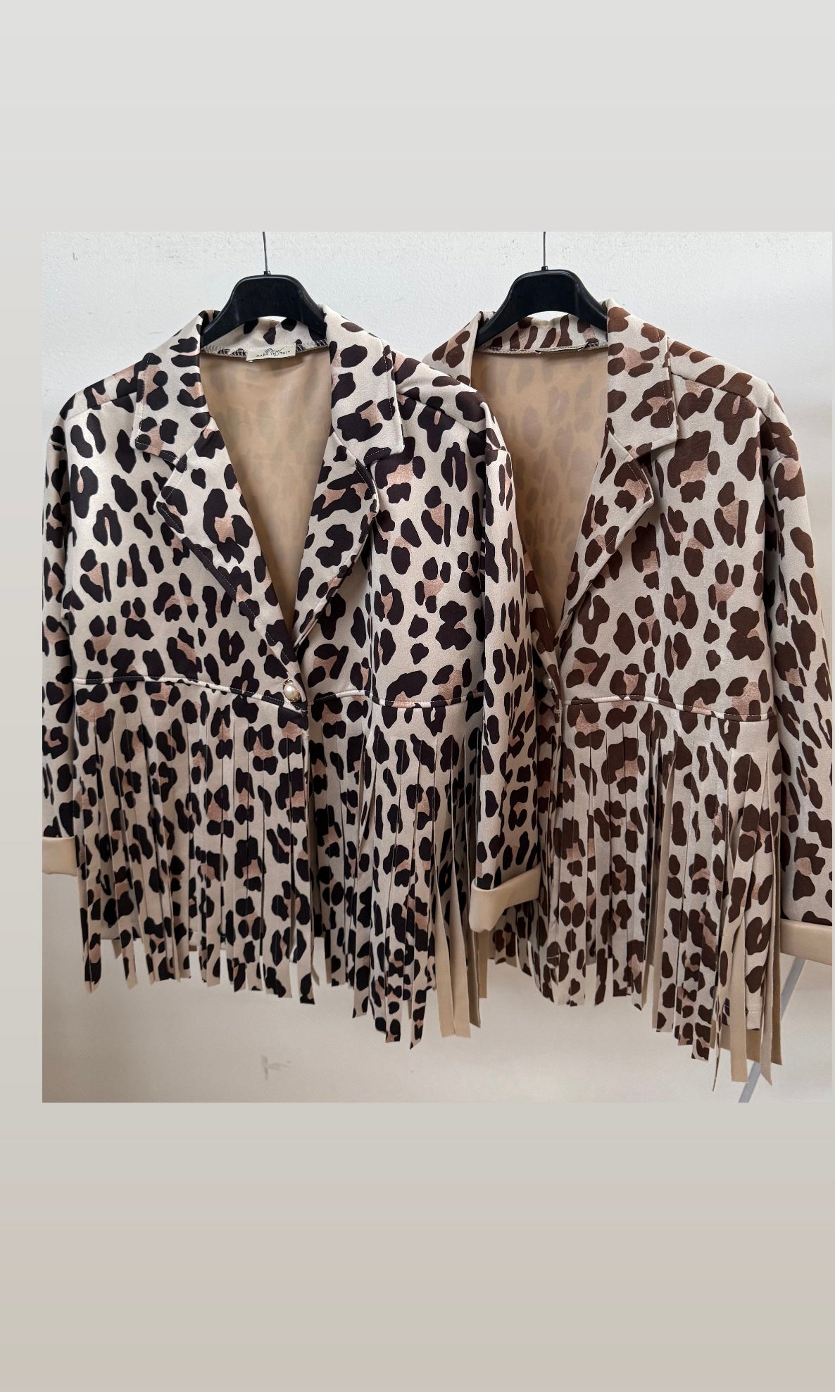 Leopard fringe Jacket