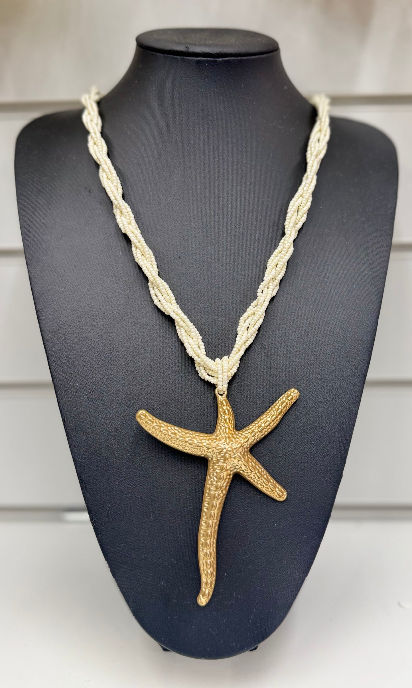 Starfish long necklace