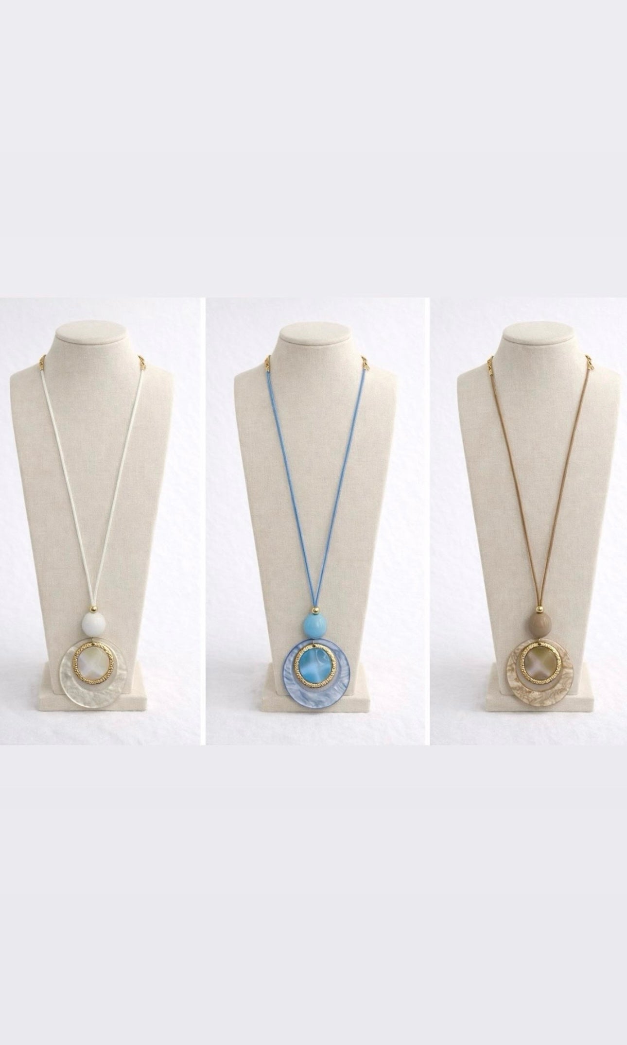 Antonia Long Disc Necklace