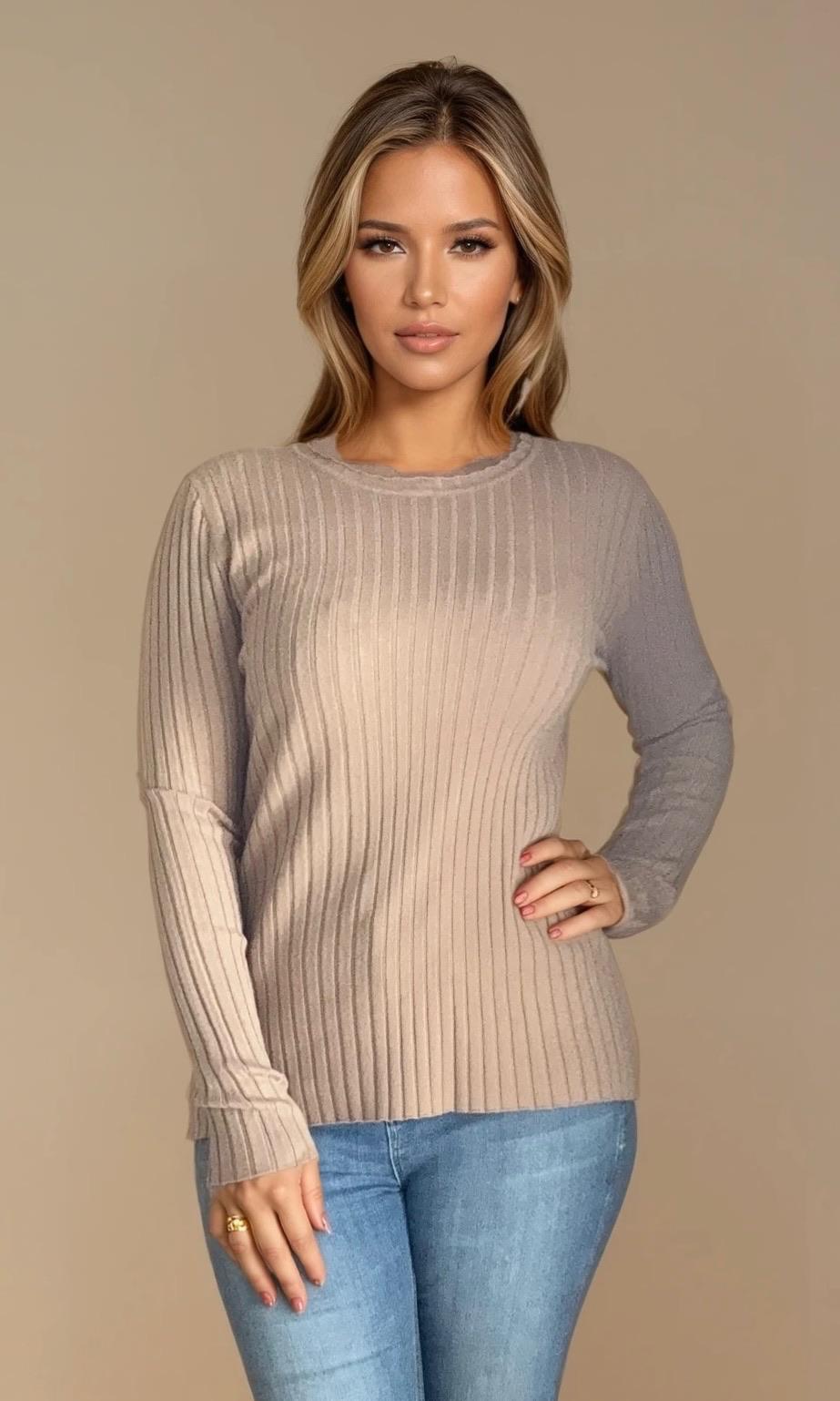 Tammy Ribbed Scoop Top