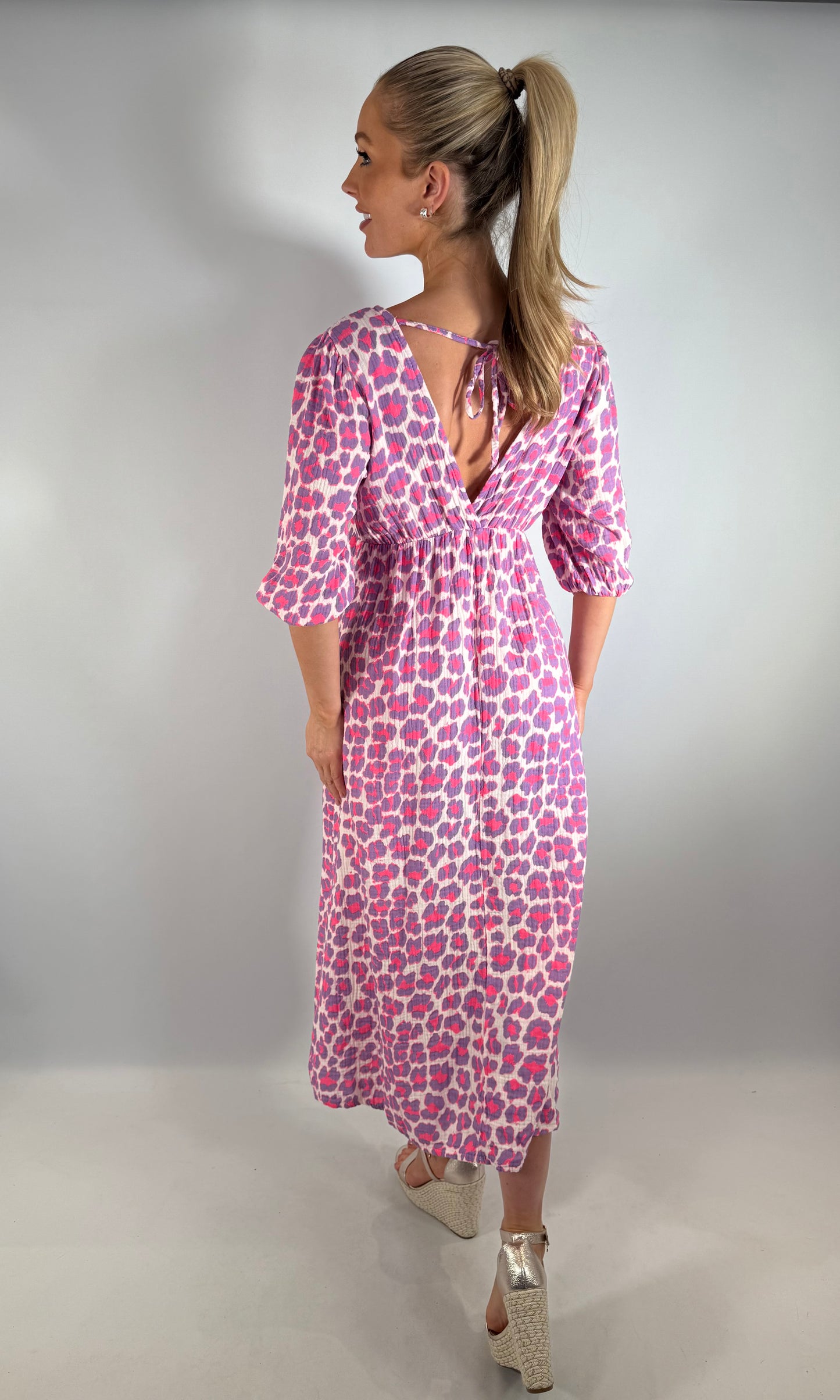 Leopard V Front & Back Dress