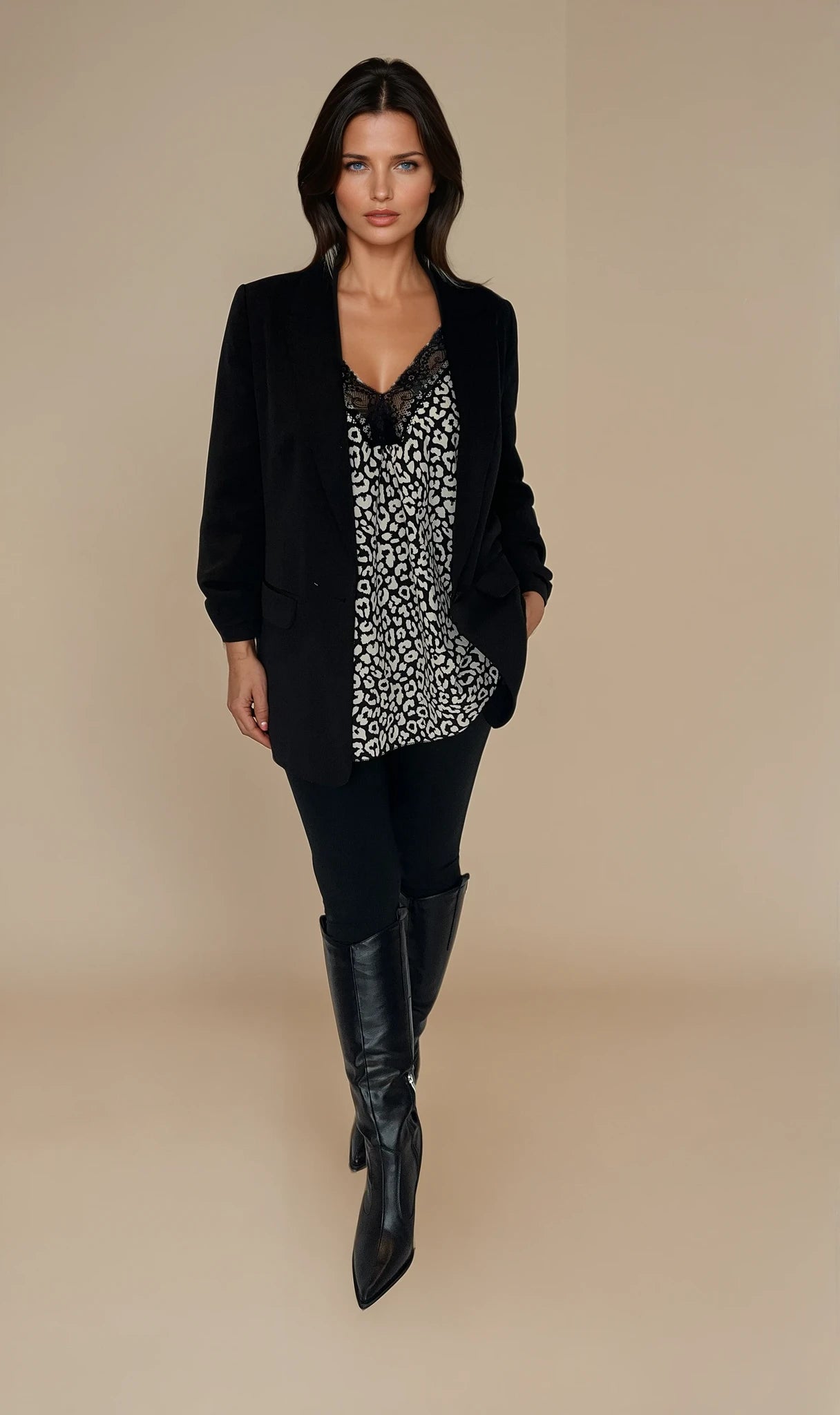 Printed Lace Vest Top