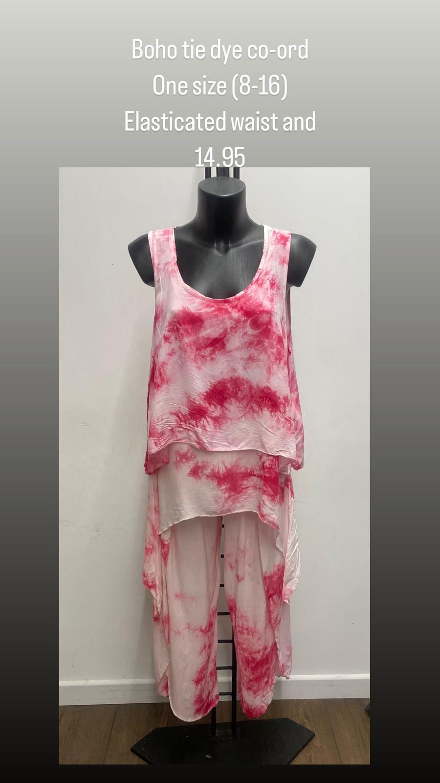 Tie dye Boho 3 Piece Co-ord