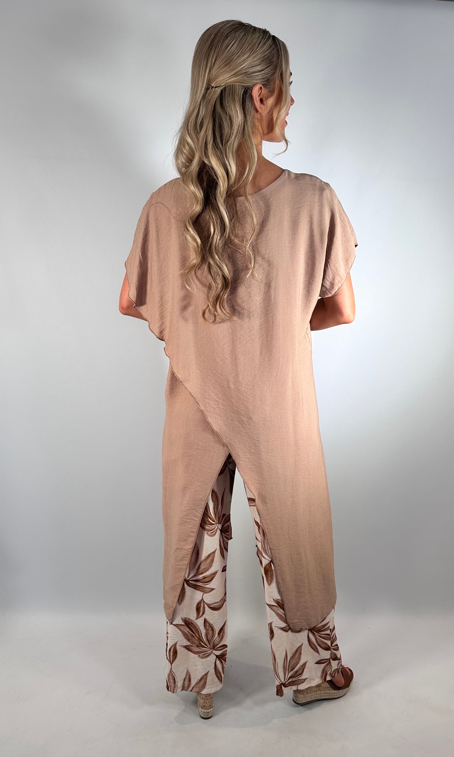 Longline Printed Cross Over Co-ord