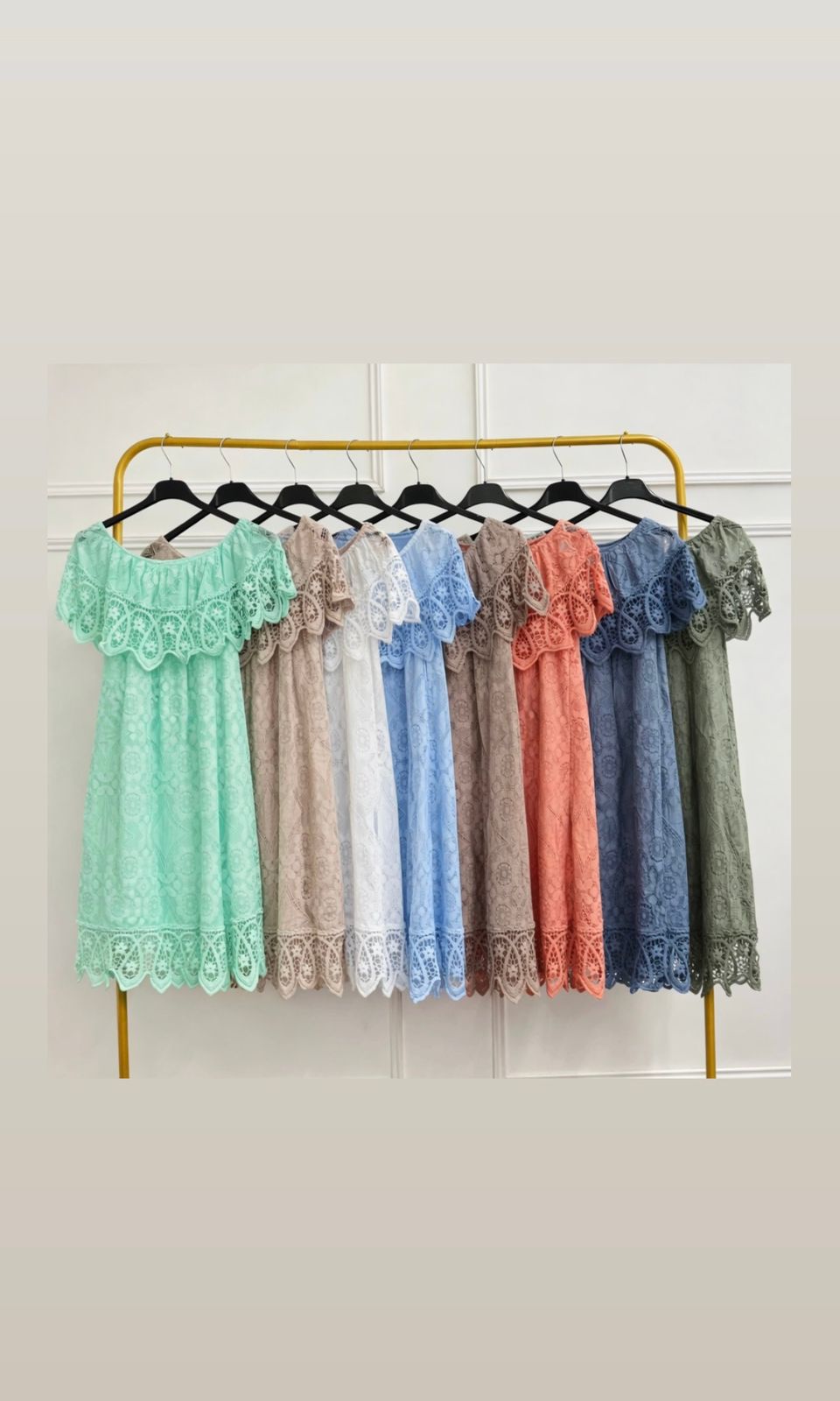 Saskia lace bardot Dress