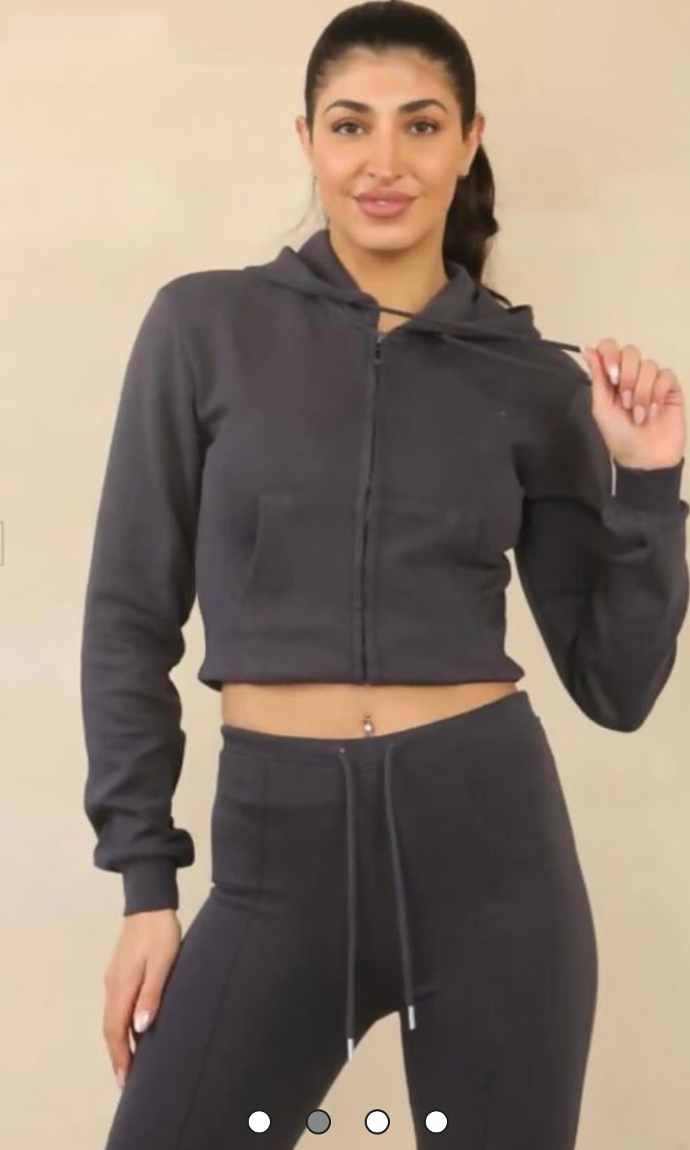 Zip Hoody with Bell bottom Lounge set (10051)