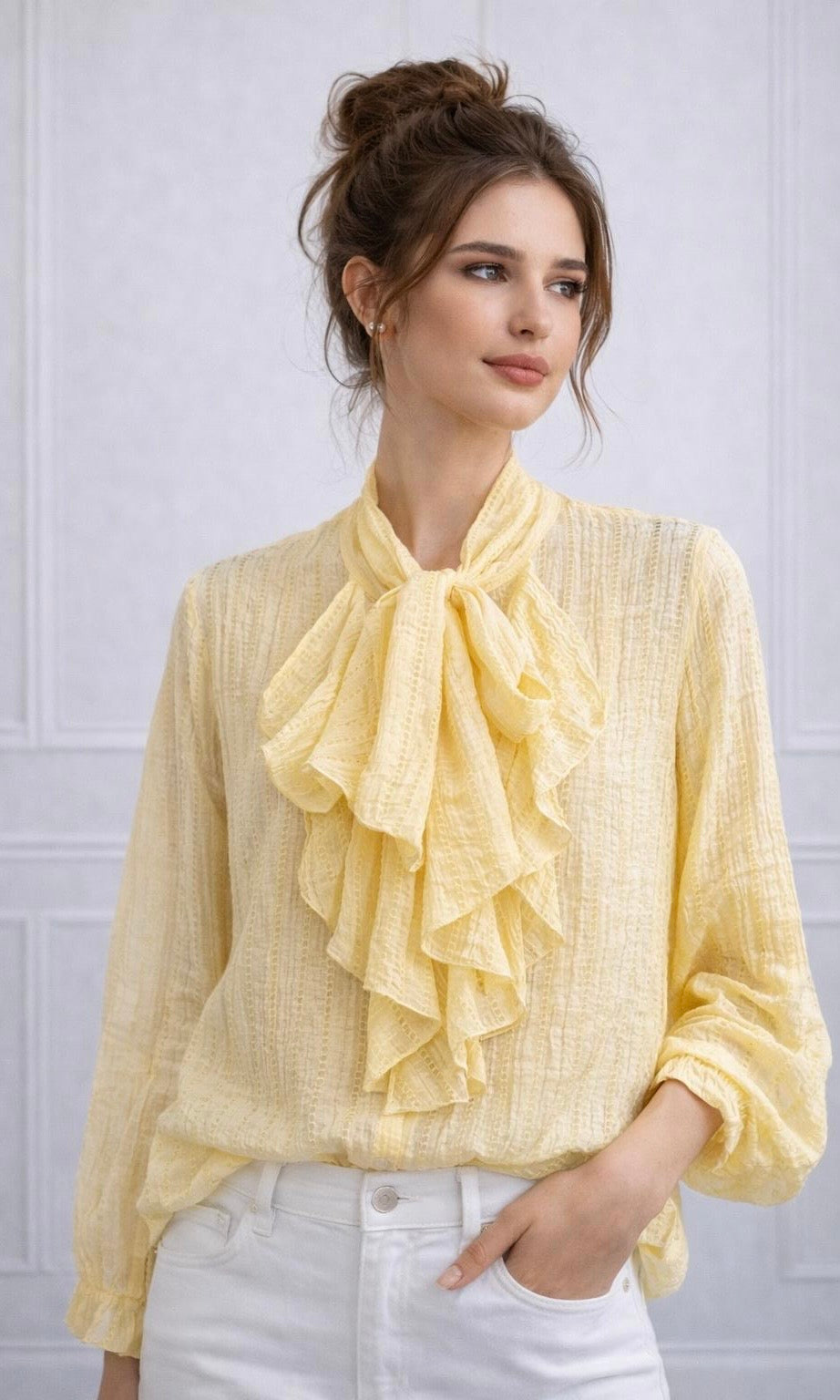 Wholesale Gabriella Pussy Bow Blouse for Boutique Retailers - Catwalk style wholesale