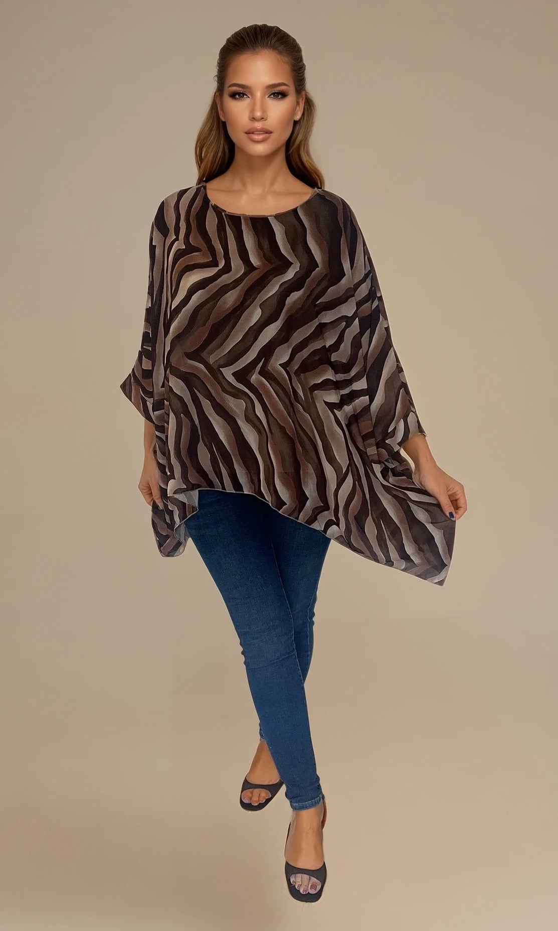 Tiffany zebra print top