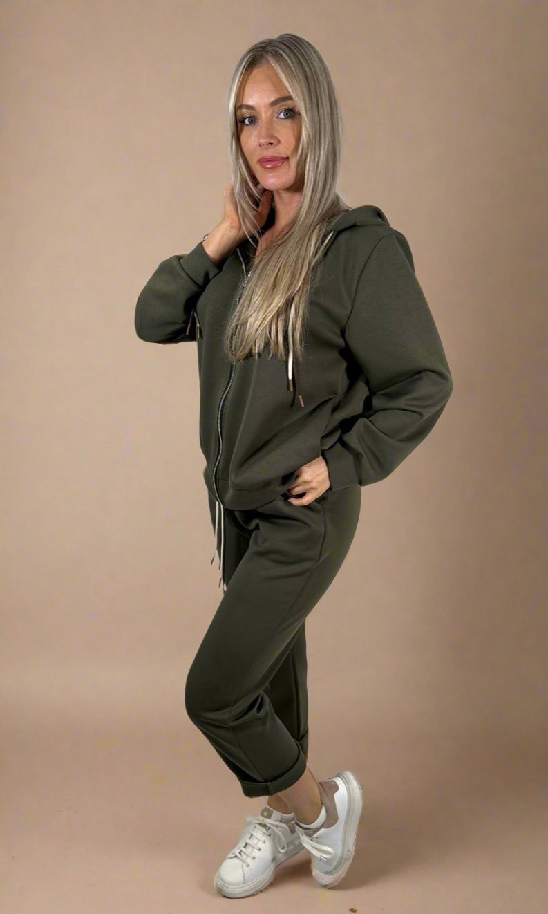 Scuba hooded zip lounge suit