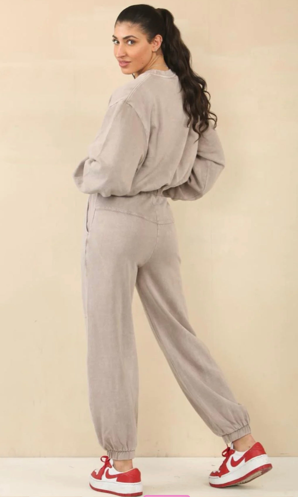 Acid Wash With Bubble Hem Lounge suit (10067)