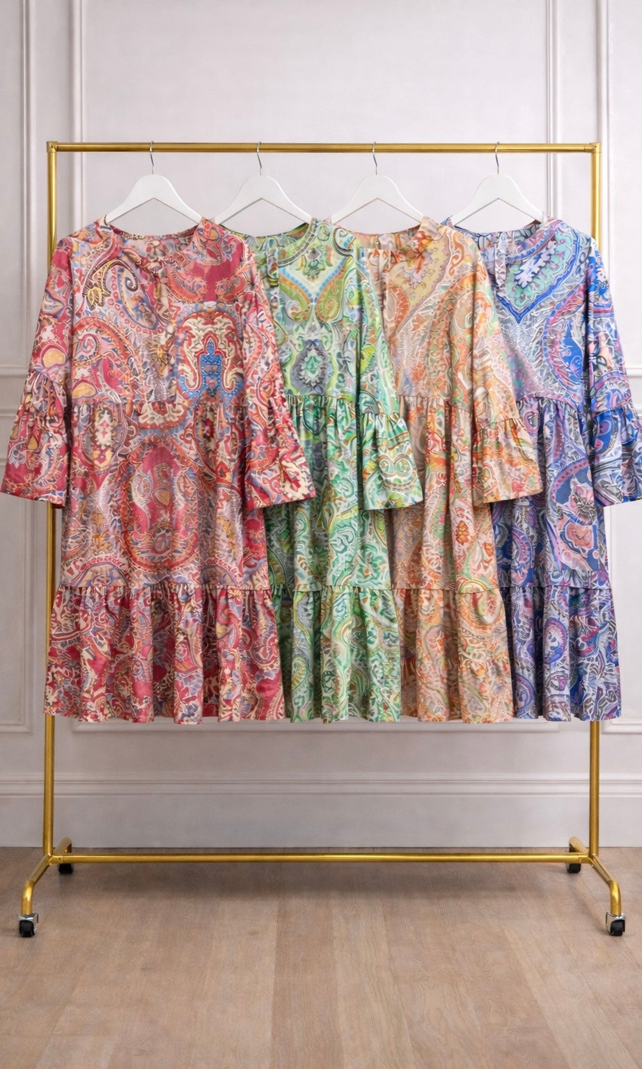 Kitty Paisley button smock dresss