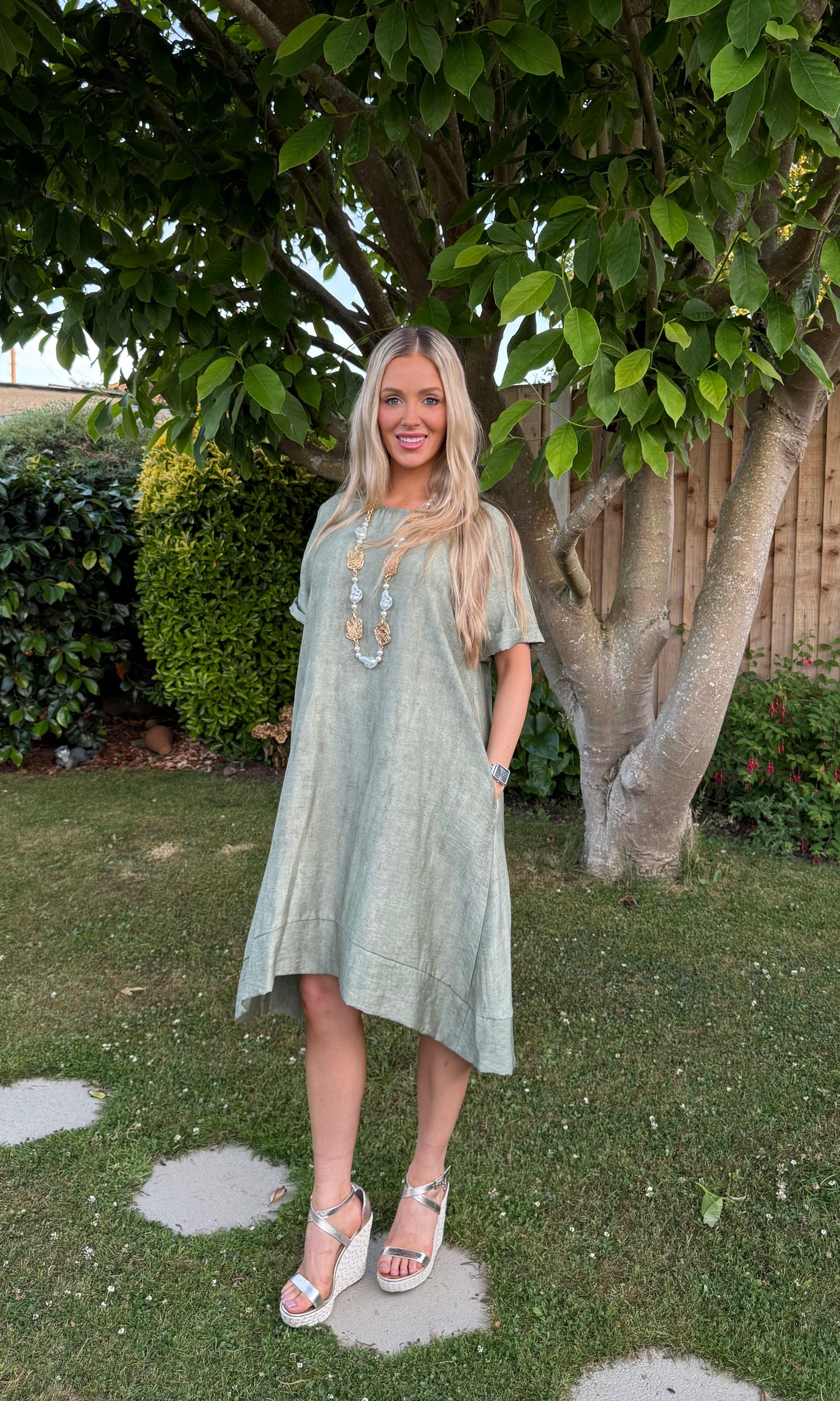 Katie Acid wash pocket dress