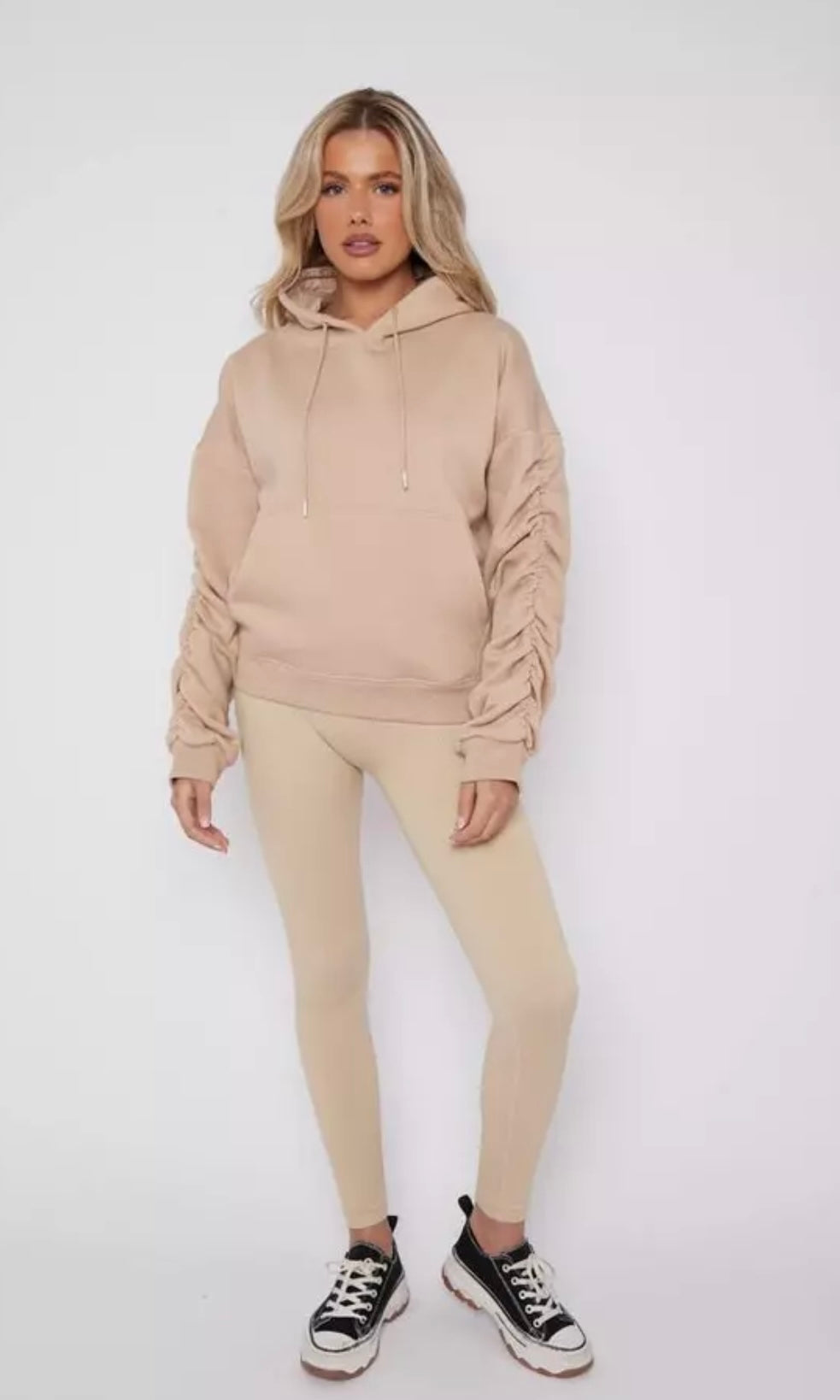 Ruched Sleeve Hoody 1734