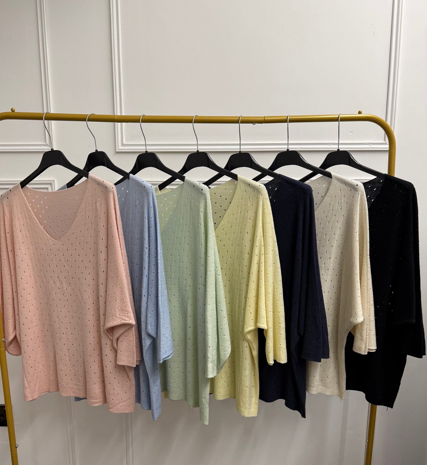 Poppy Pointelle V Neck J