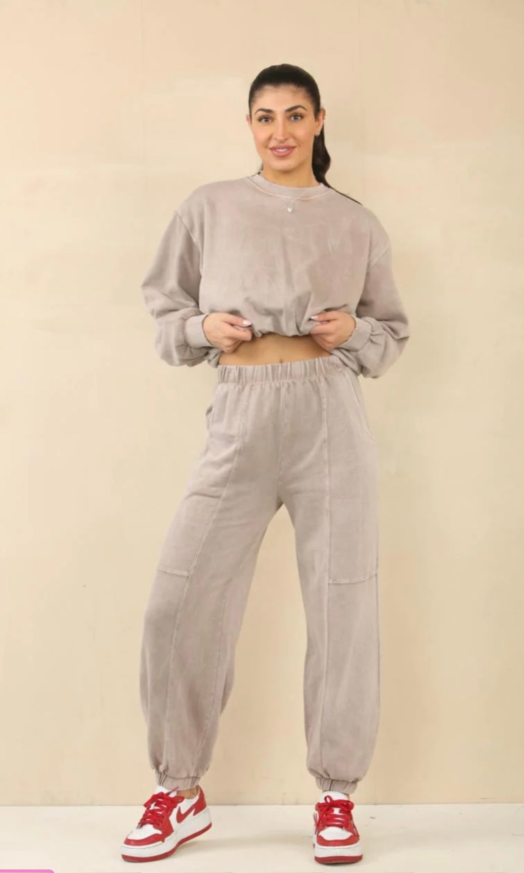 Acid Wash With Bubble Hem Lounge suit (10067)