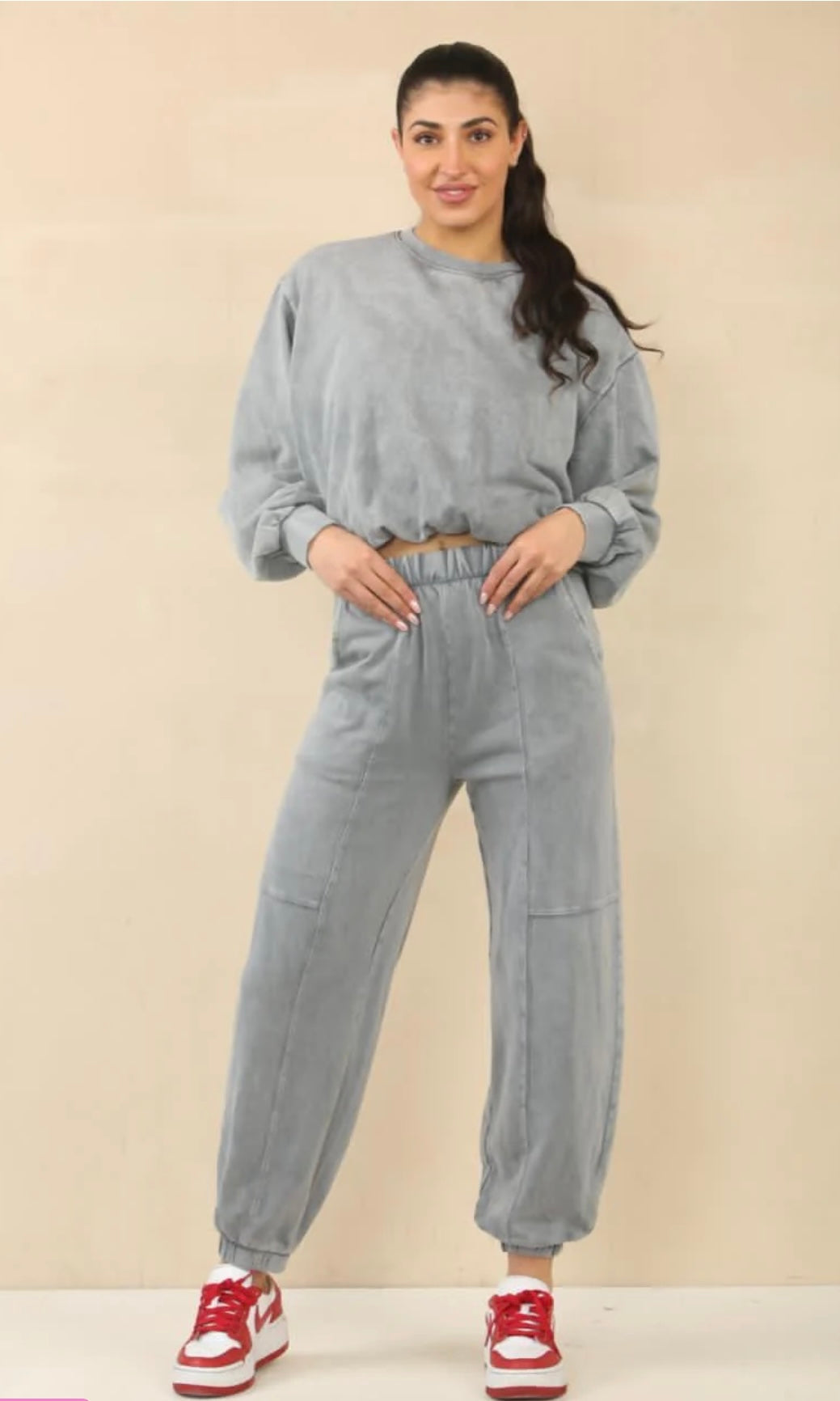 Acid Wash With Bubble Hem Lounge suit (10067)