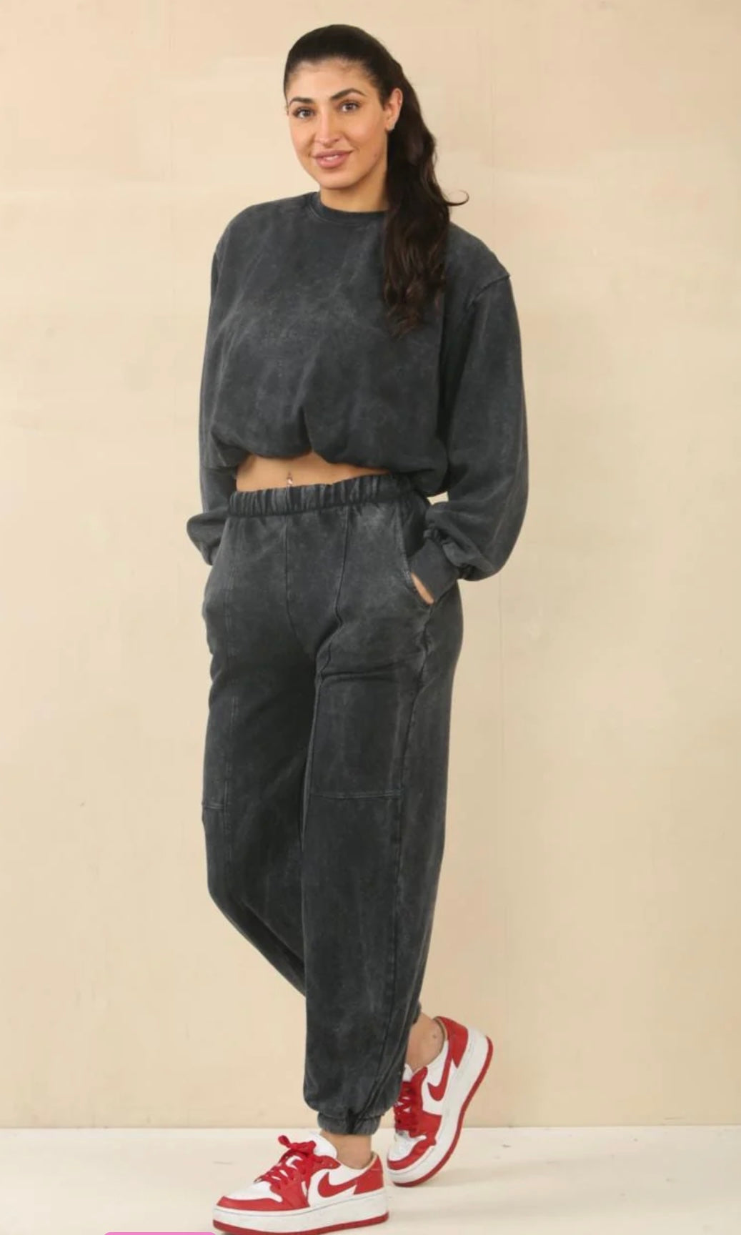 Acid Wash With Bubble Hem Lounge suit (10067)