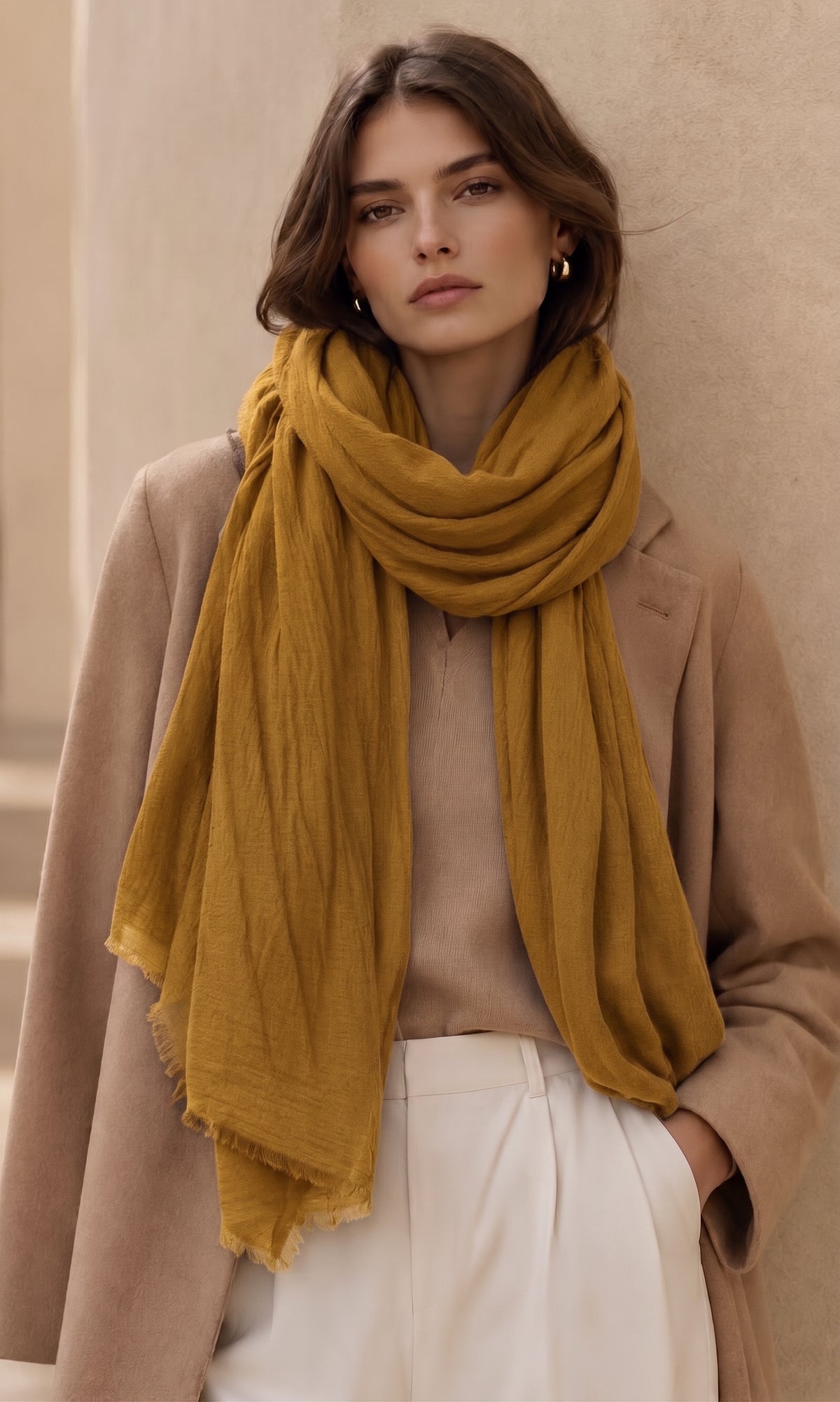 Boho Raw Edge Scarf
