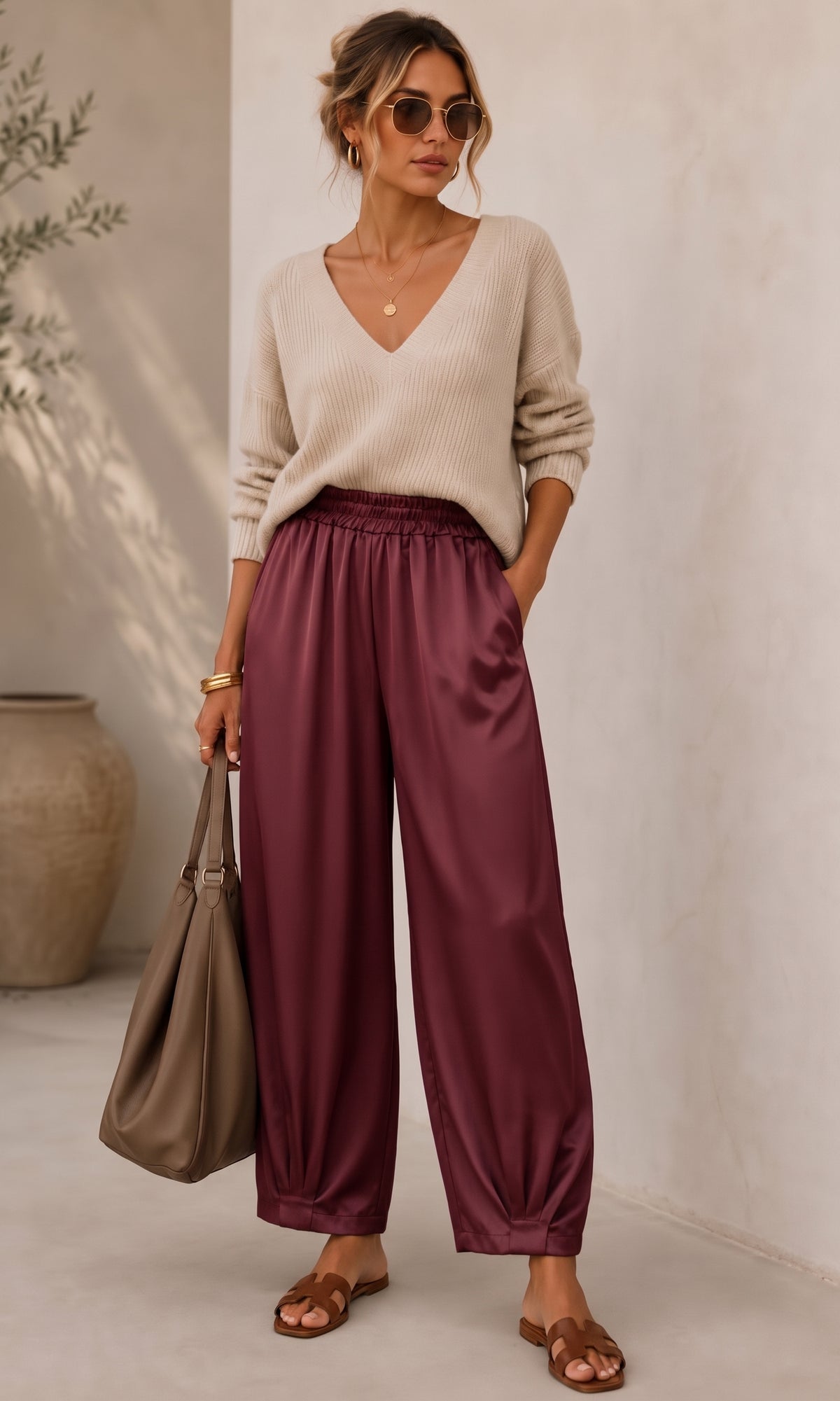 Krista satin trouser