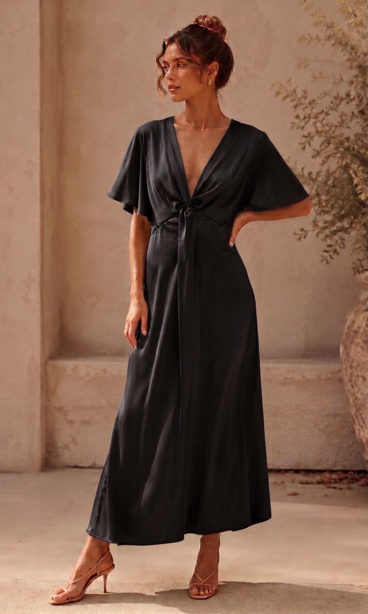 Wholesale Grace Satin Knot Dress - Catwalk style