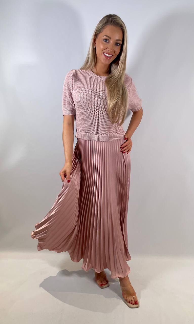 Satin Skirt Jumper Dress