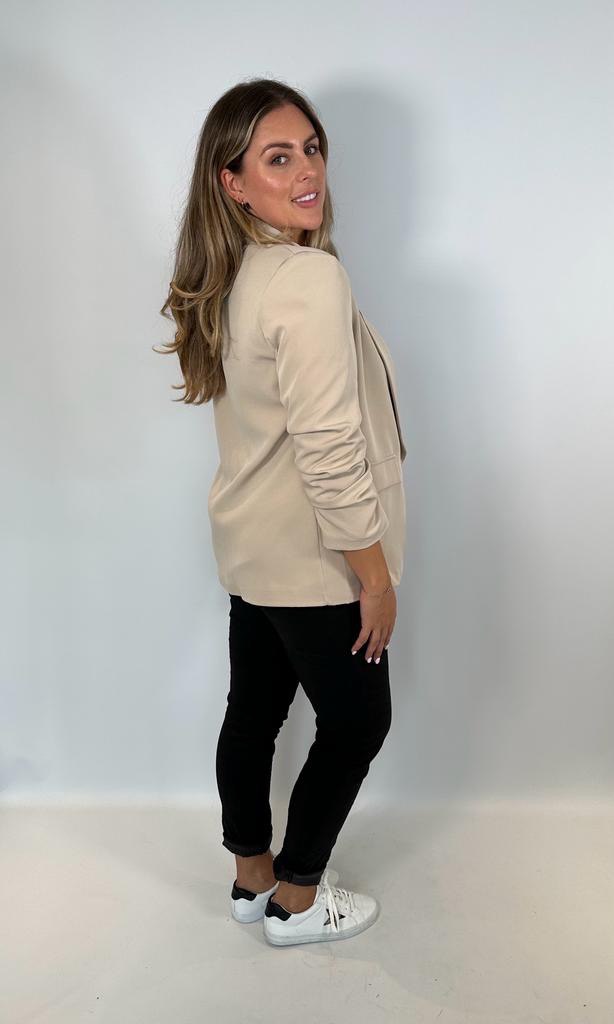 Ruched Sleeved Oversized Blazer