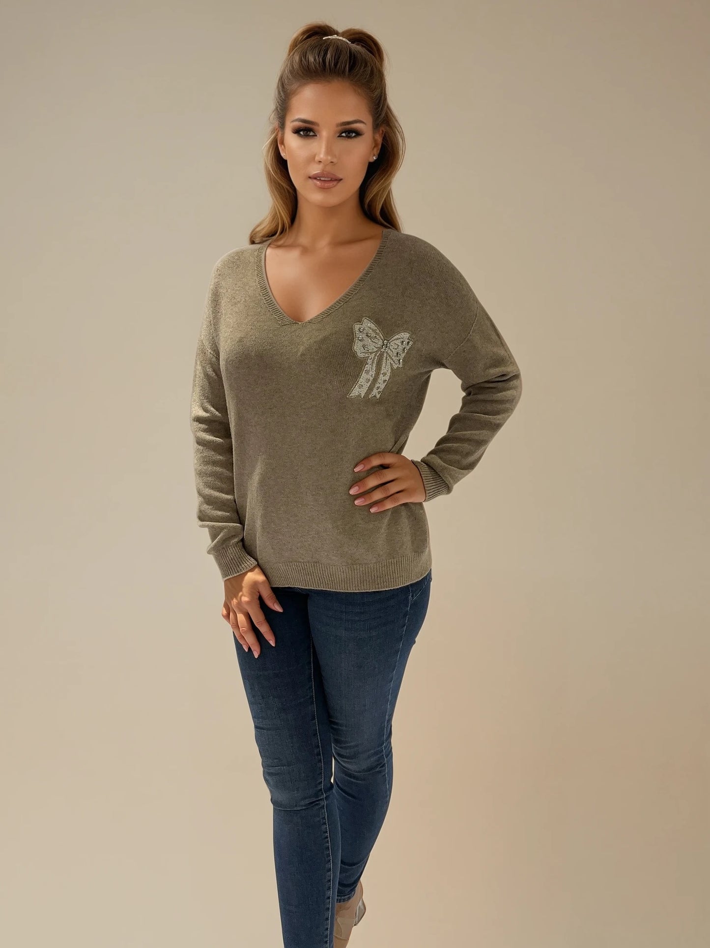 Super Soft Bow Detail Jumper