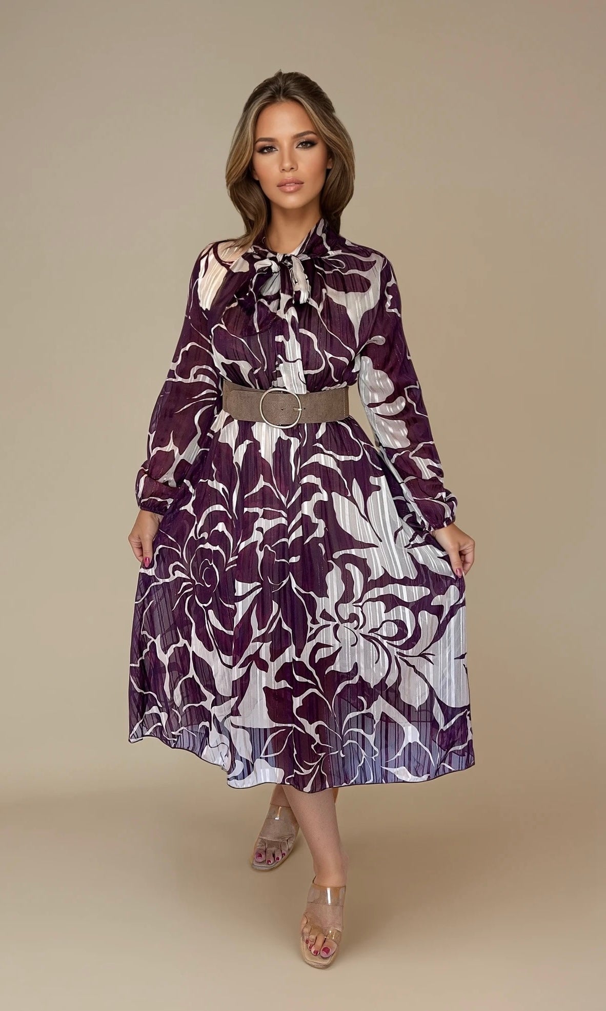 Wholesale Gina Tie Neck Dress for Boutique Retailers - Catwalk style wholesale