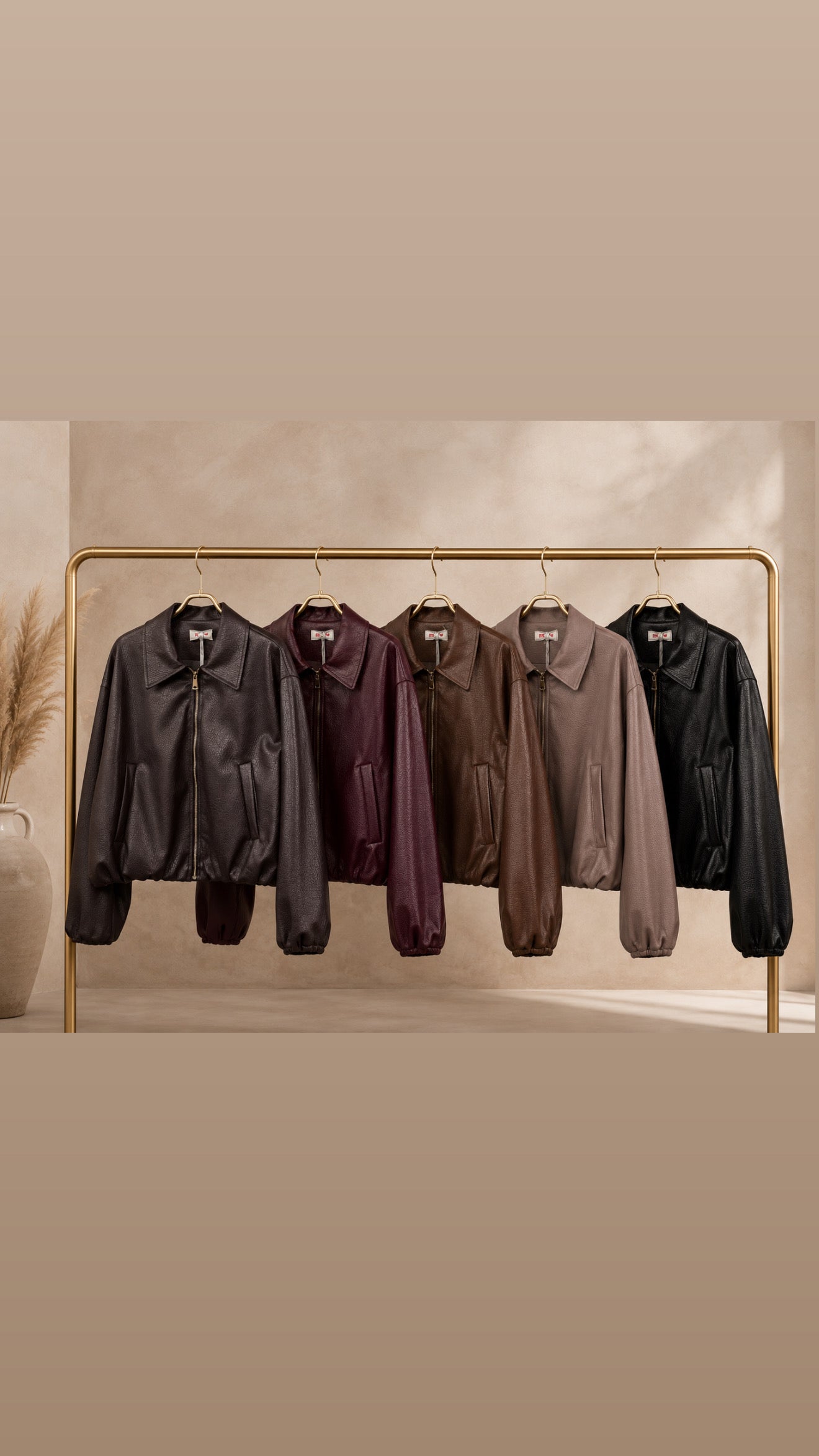 Mia relaxed faux leather bomber jacket