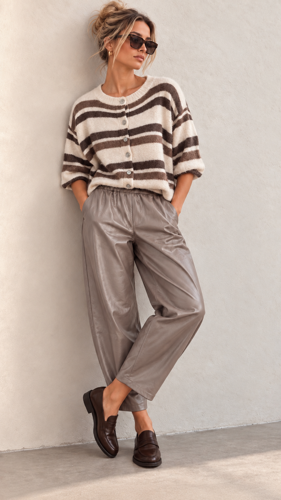 Wholesale Georgina Leather Look Trouser - Catwalk style